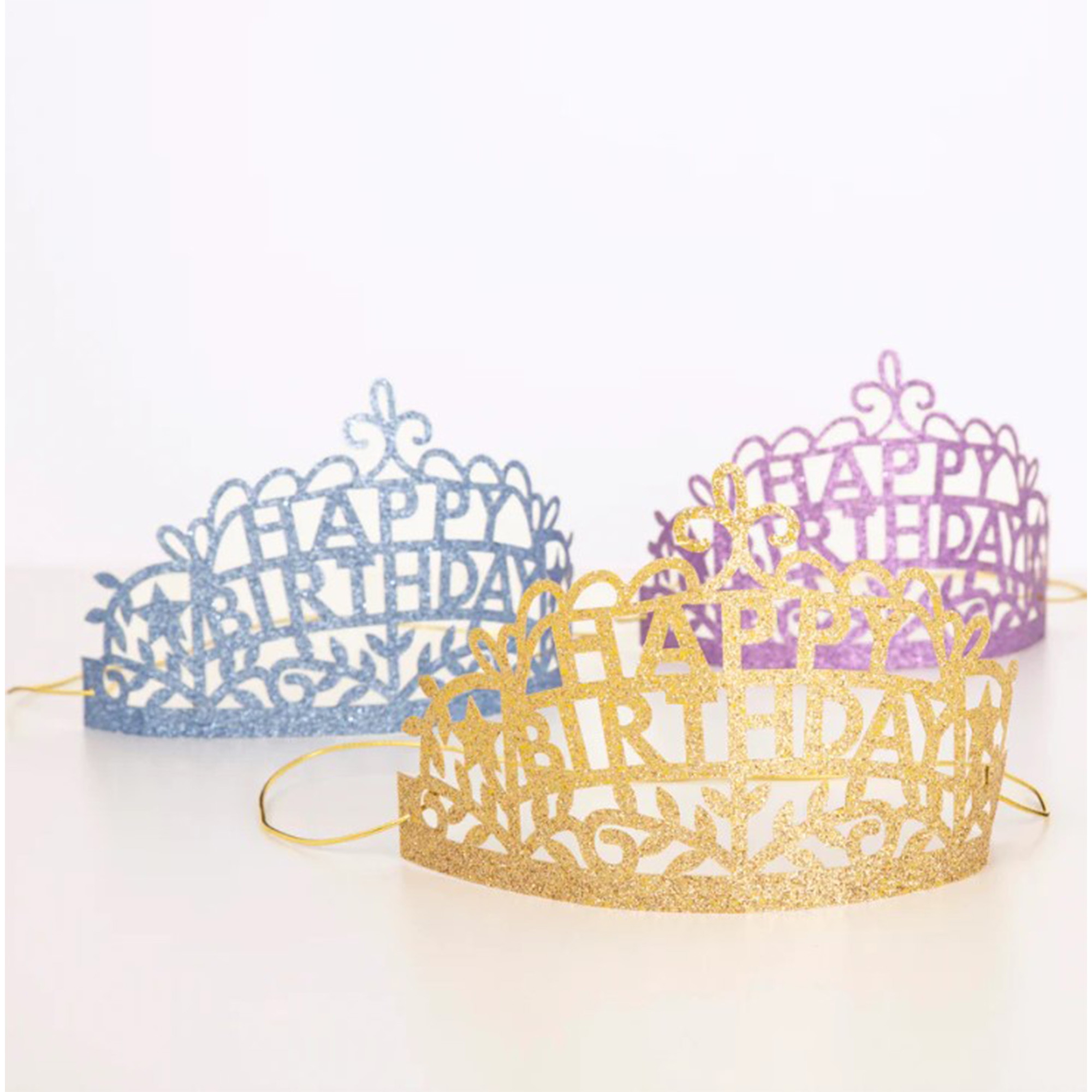 Meri Meri - Tiaras "Happy Birthday" 8 Stück Meri Meri - Tiaras "Happy Birthday" 8 Stück