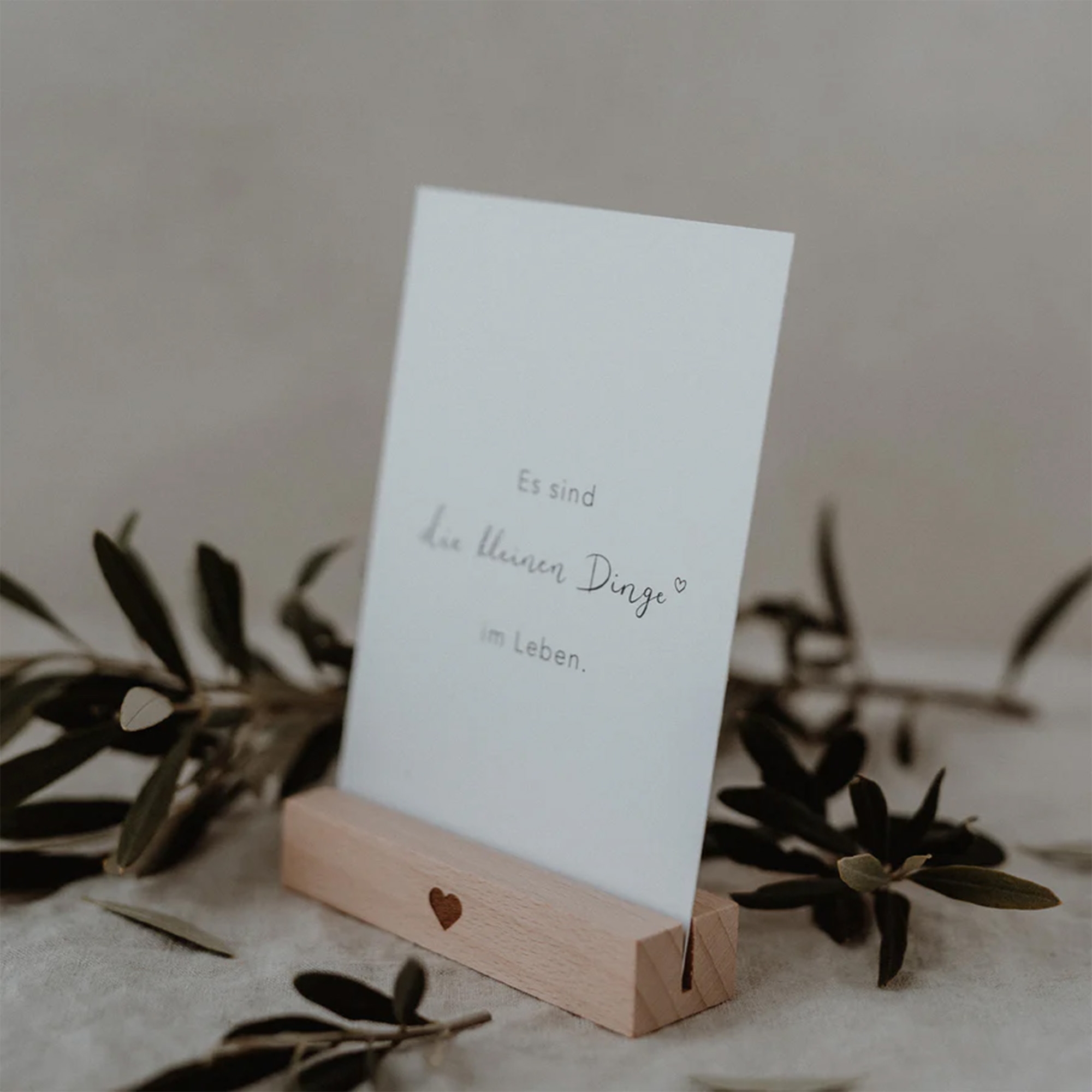 Eulenschnitt - KartenstÀnder "Herz" Buche im 2er Set Eulenschnitt - KartenstÀnder "Herz" Buche im 2er Set