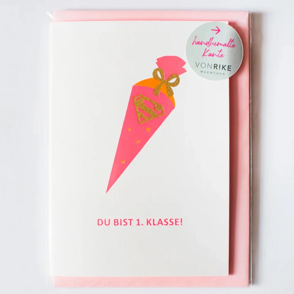Karte "Schulkind" Girls