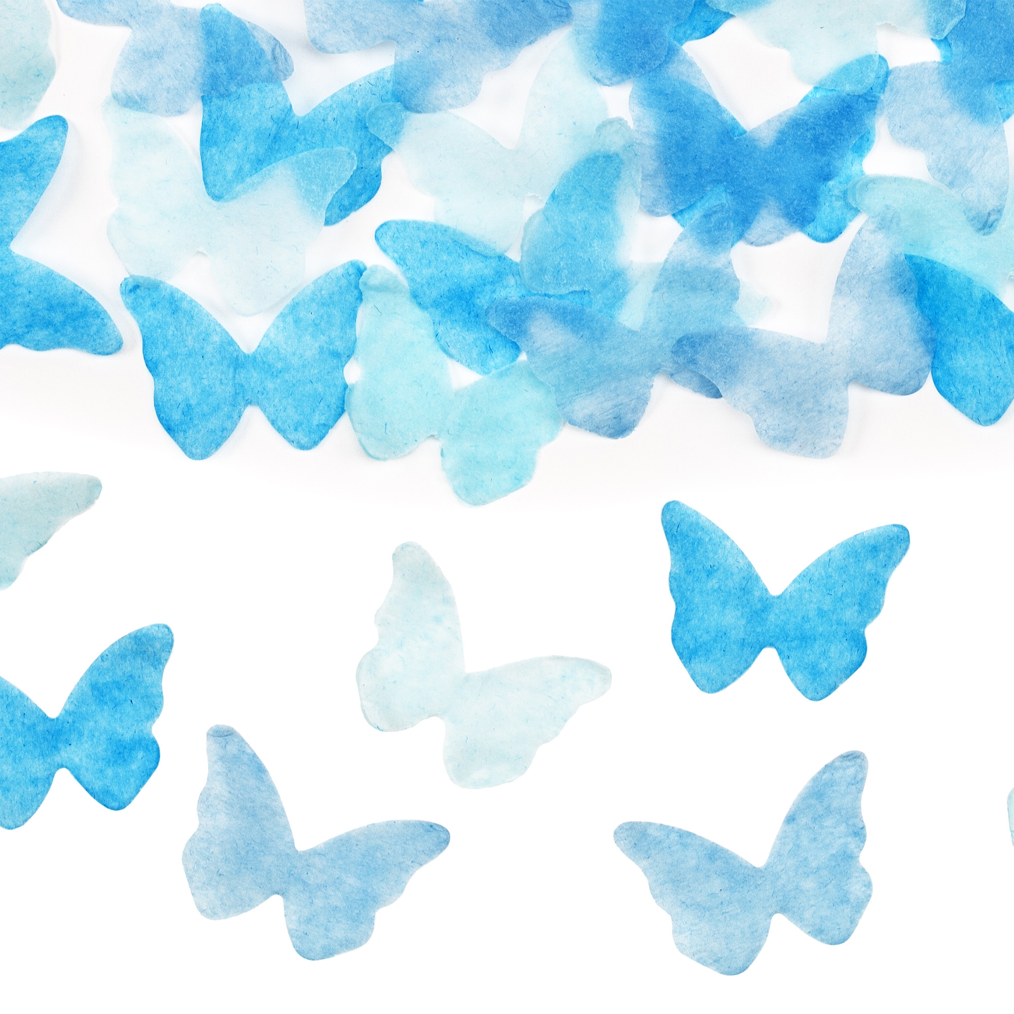 Konfetti Kanone Gender Reveal mit blauen Schmetterlingen, 20 cm Konfetti Kanone Gender Reveal mit blauen Schmetterlingen, 20 cm