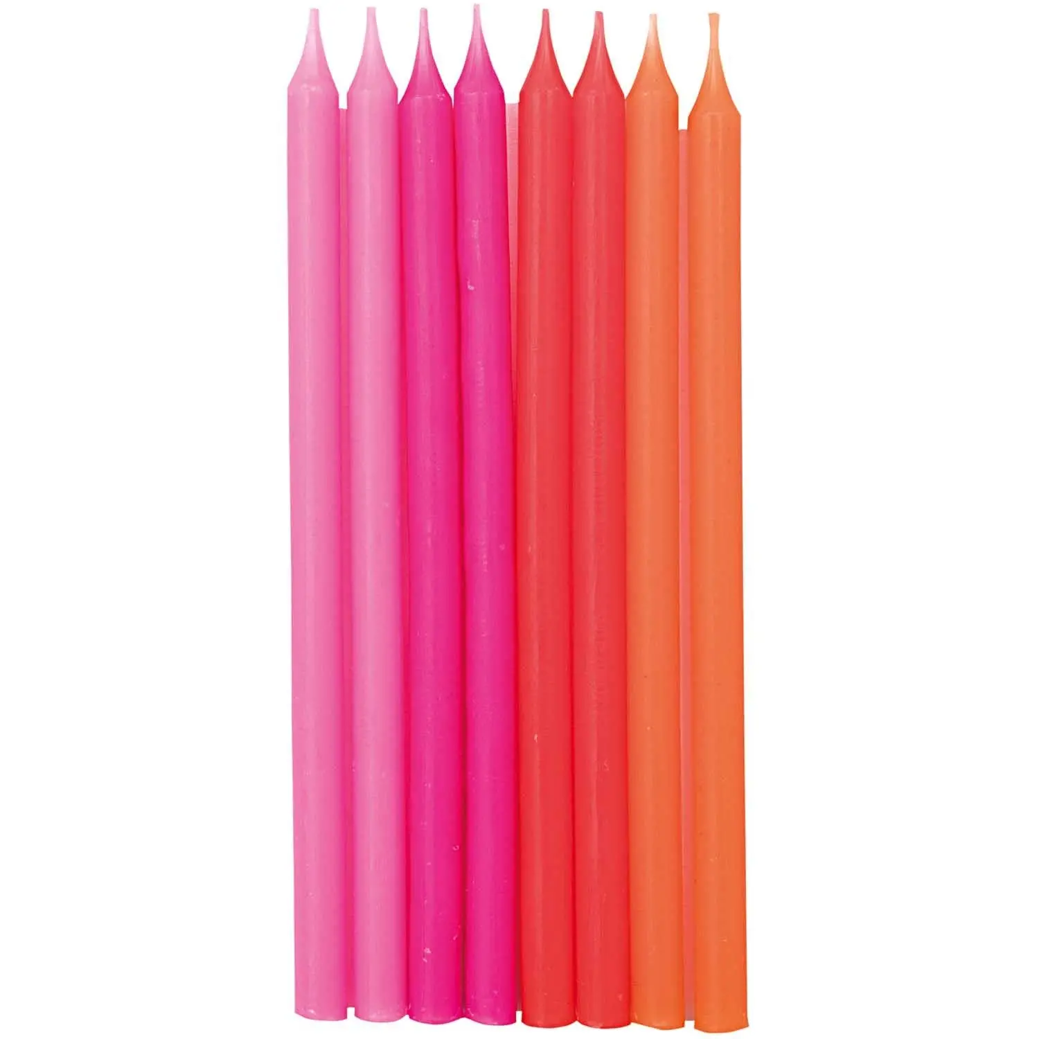 16 Kuchenkerzen in Neon