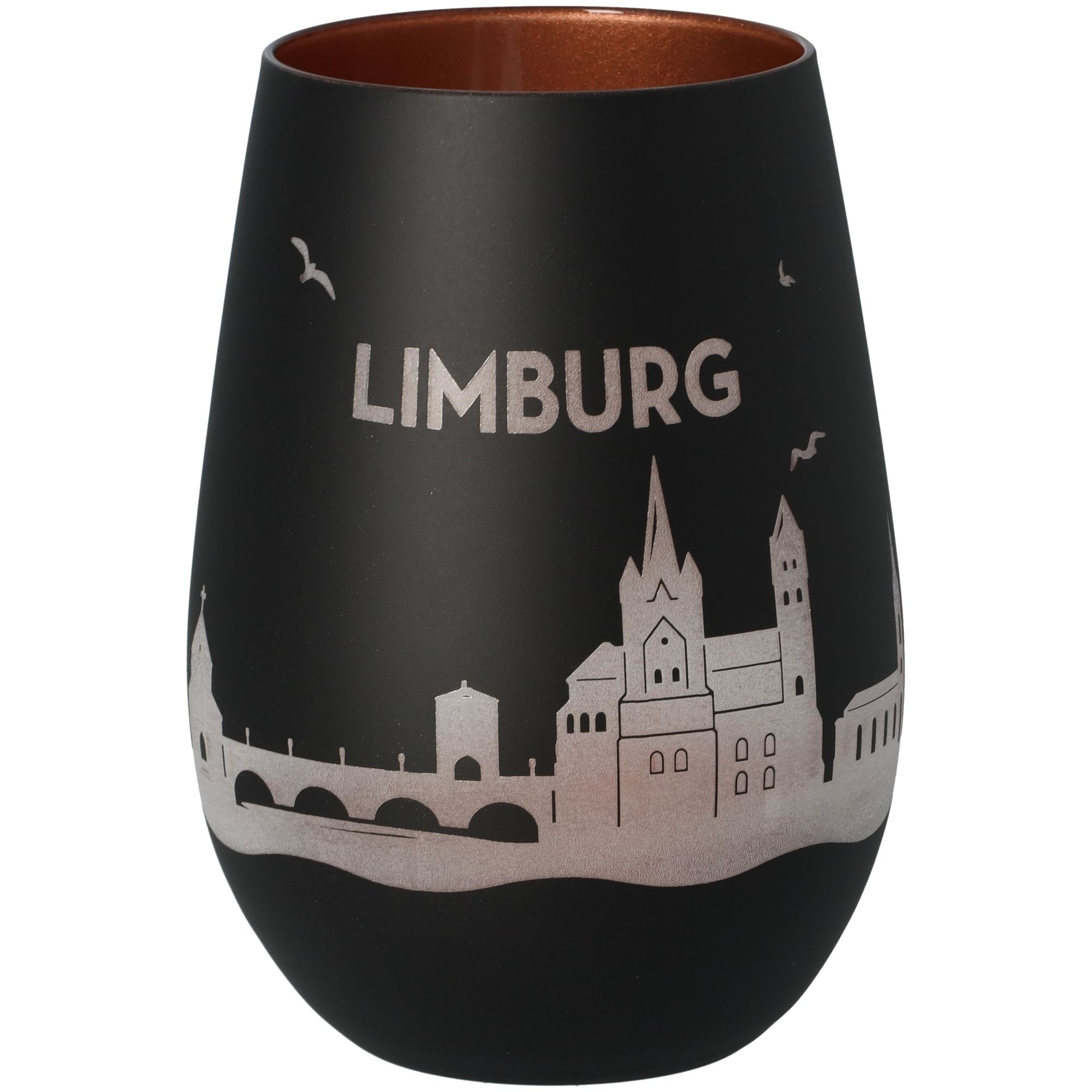 Windlicht Skyline Limburg Schwarz/Bronze Krug, Töpferei, Vase