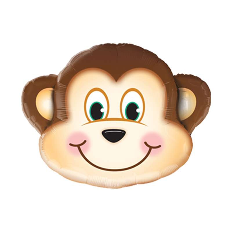 Folienballons Affenkopf ca. 60x53cm Folienballons Affenkopf ca. 60x53cm