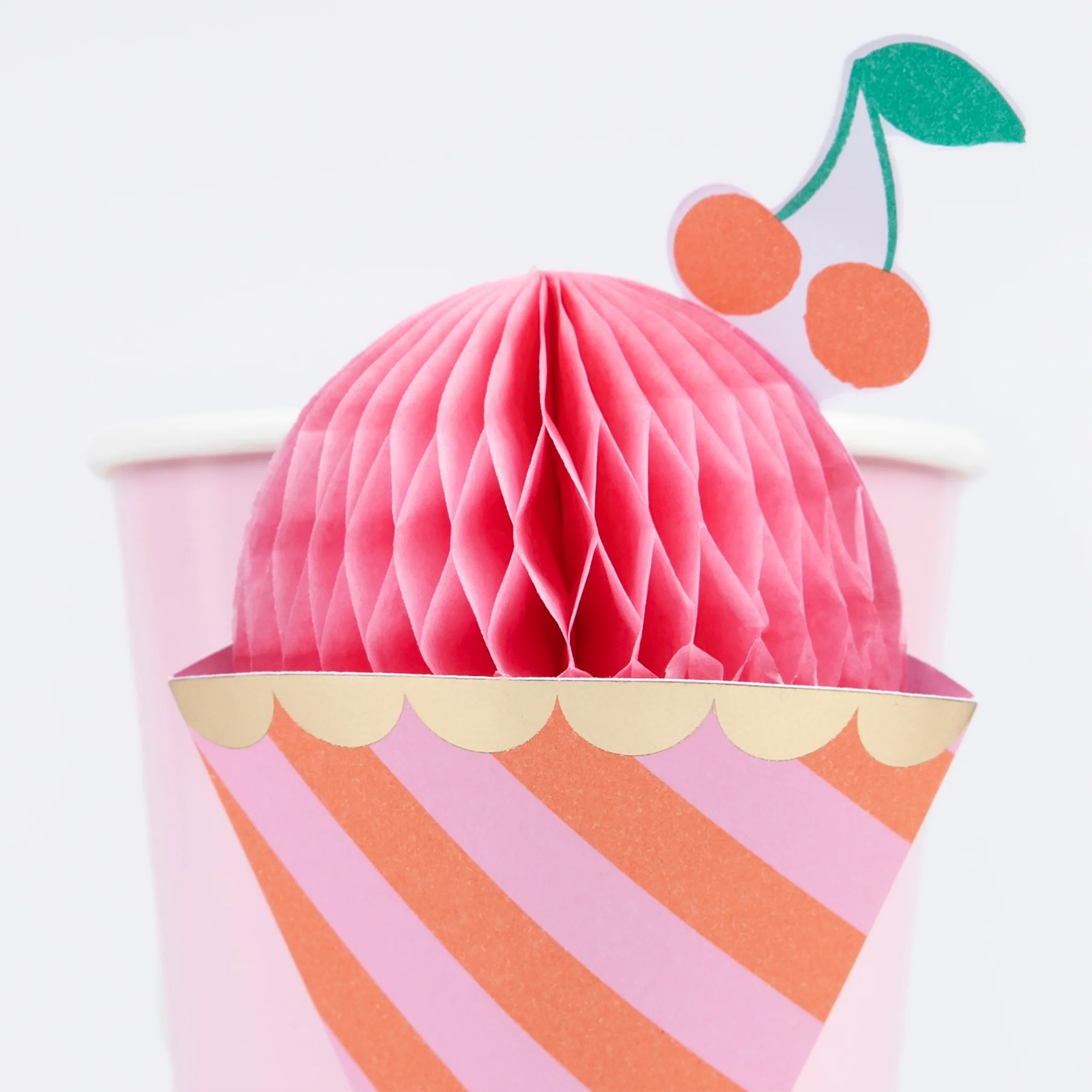 Meri Meri - 8 Pappbecher "Eiscreme" Sahne, Nachtisch, Essen, Eiscreme, Cupcake