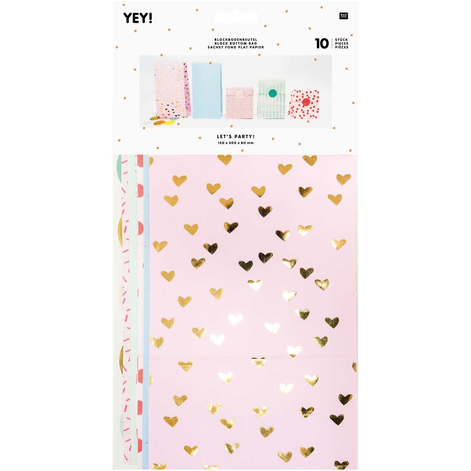 Geschenktüten mit Blockboden - 10 Stück Geschenktüten mit Blockboden - 10 Stück