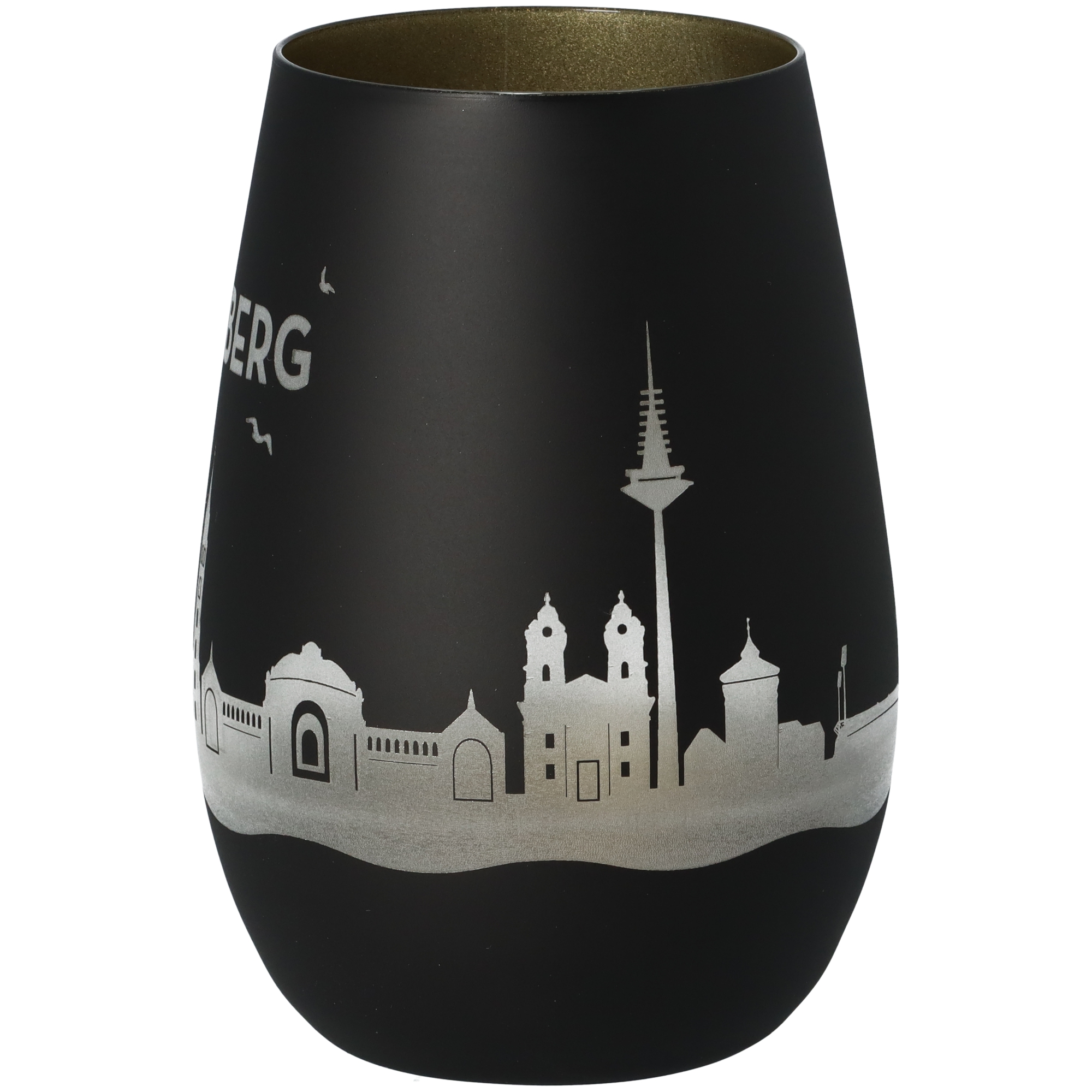 Windlicht Skyline Nürnberg Schwarz/Gold Windlicht Skyline Nürnberg Schwarz/Gold