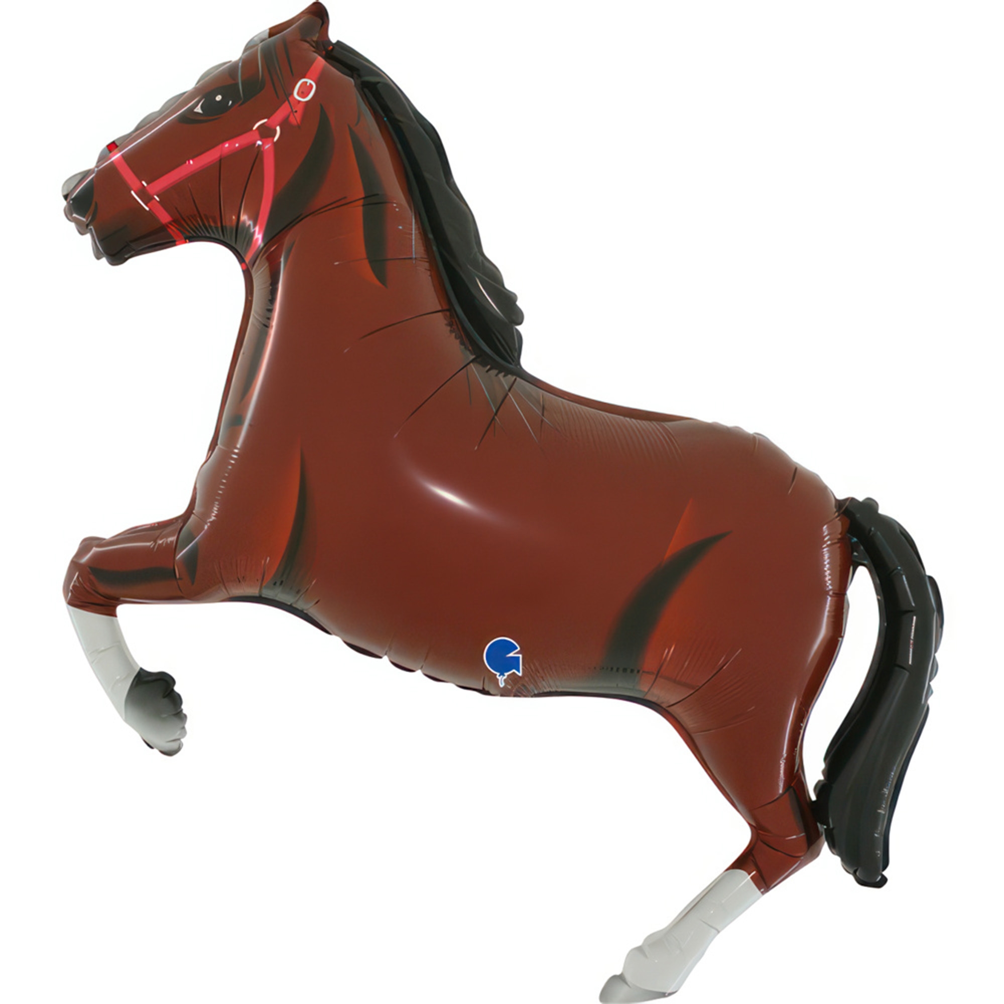 Folienballon "Pferd" Braun 90cm Tier, Colt Horse, Pferd, Säugetier