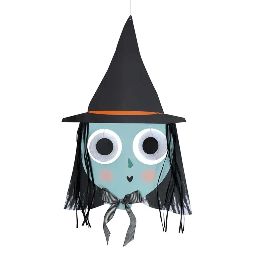 Hexenhut, Halloween, Geometrisches Gesicht, Dekorative Laterne, Aufhängedekoration