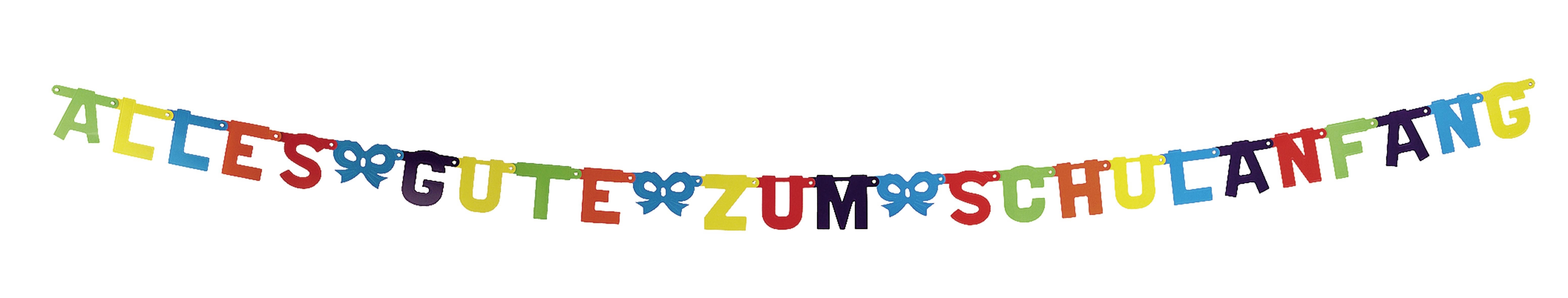 Bunte Girlande Alles Gute zum Schulanfang 290 cm