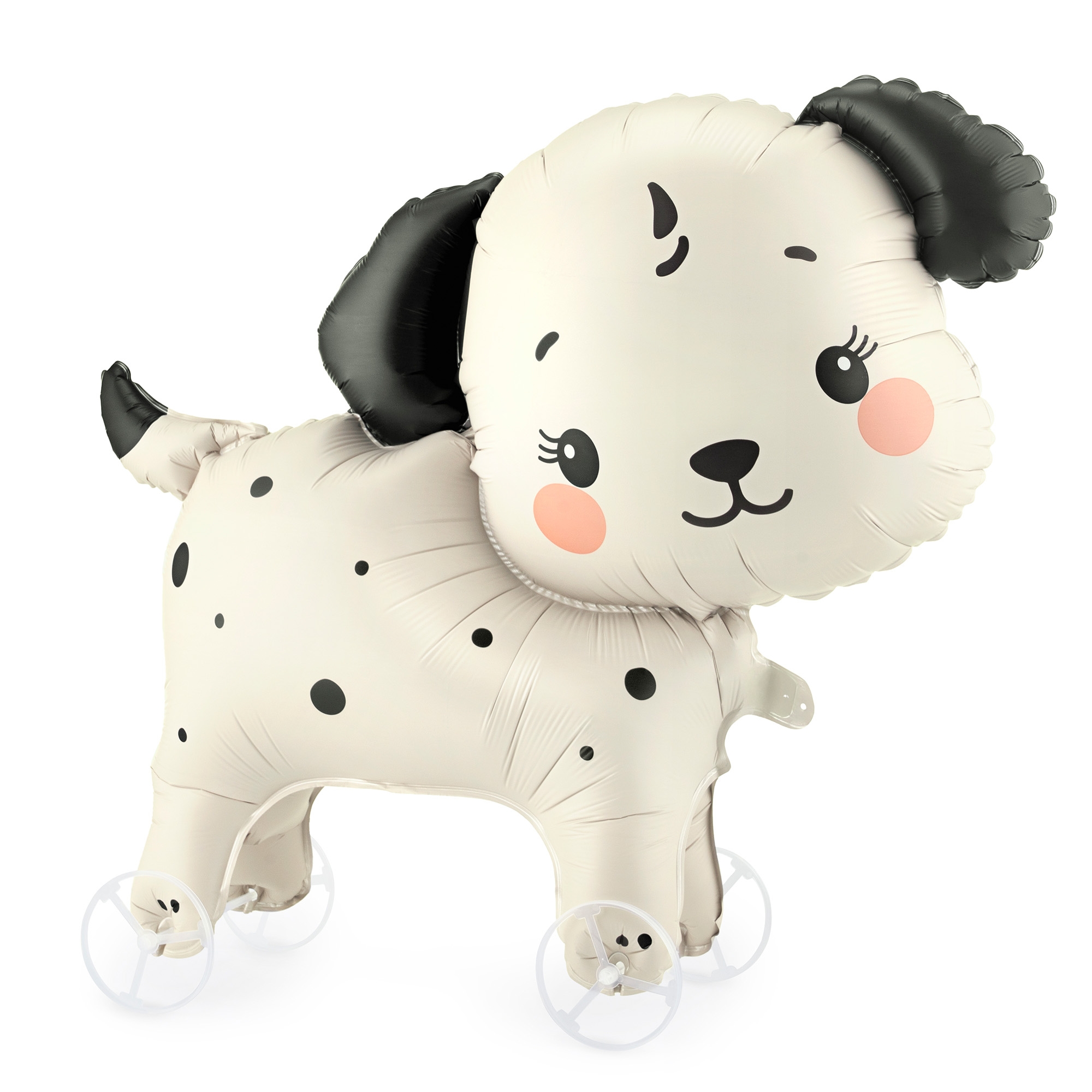 Folienballon "Hund auf Rädern" zur Luftbefüllung 70cm Ballon, Puppe, Tierfigur, Panda, Gehgestellballon