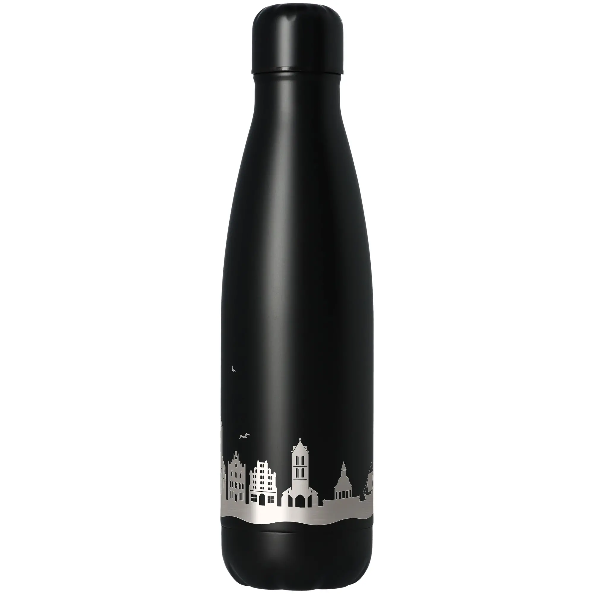 Trinkflasche Skyline Wismar Schwarz 500ml