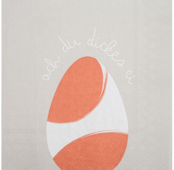 RĂ€der Design - Papierserviette "ach du dieckes ei" RĂ€der Design - Papierserviette "ach du dieckes ei"