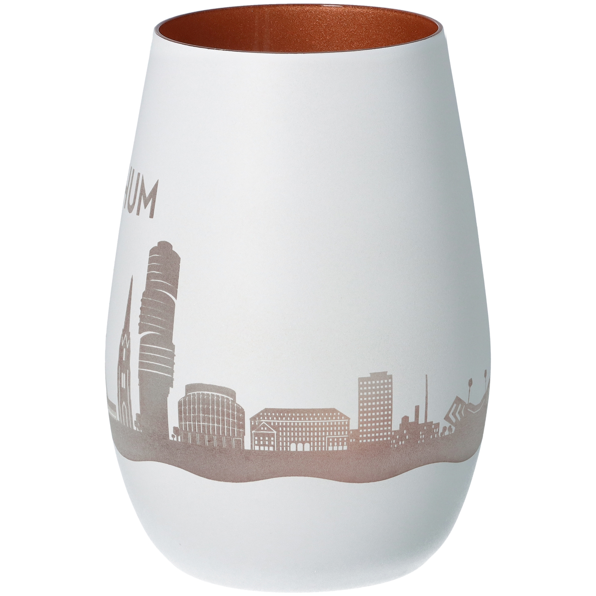 Windlicht Skyline Bochum Weiß/Bronze Windlicht Skyline Bochum Weiß/Bronze