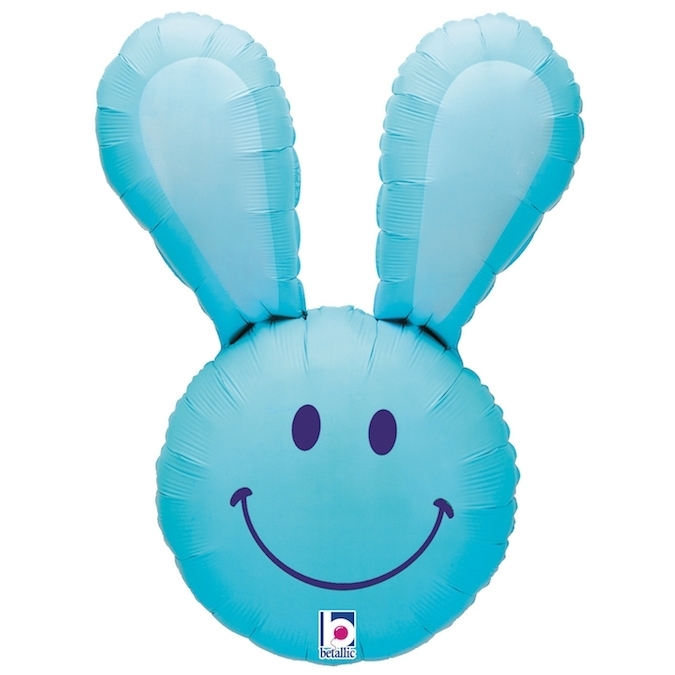 Folienballon Smiley Bunny Blau 94cm Folienballon Smiley Bunny Blau 94cm