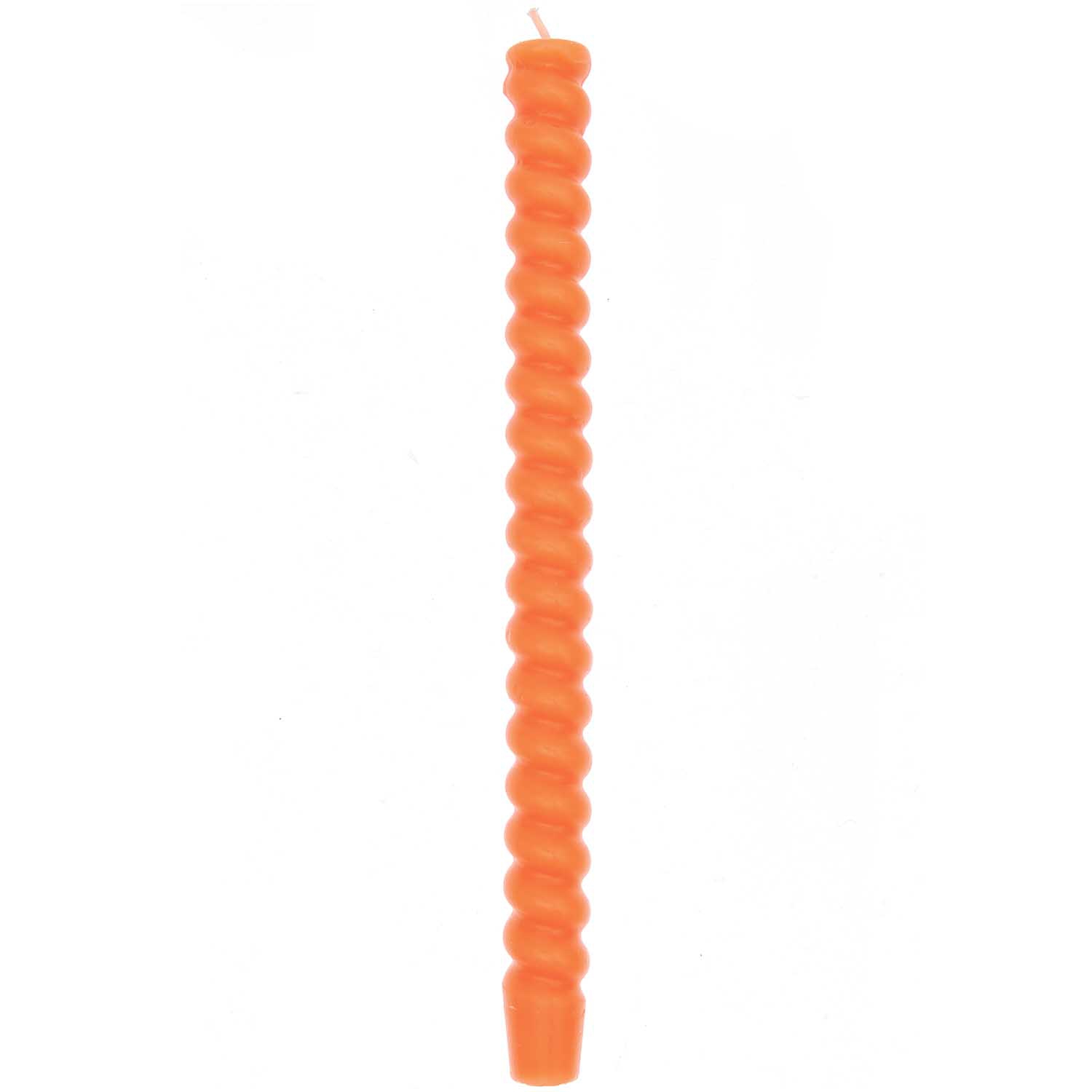 Spiralkerze groß - Neon Orange Ø 2,4cm