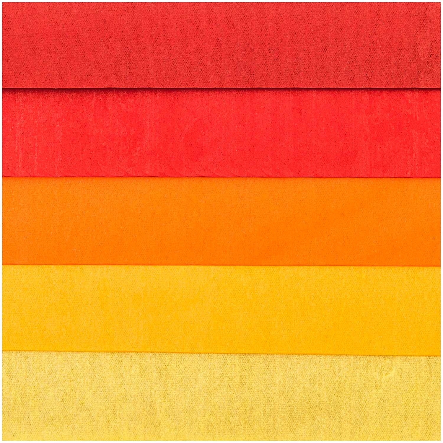 Seidenpapier Rot / Gelb Mix, 5 Bögen