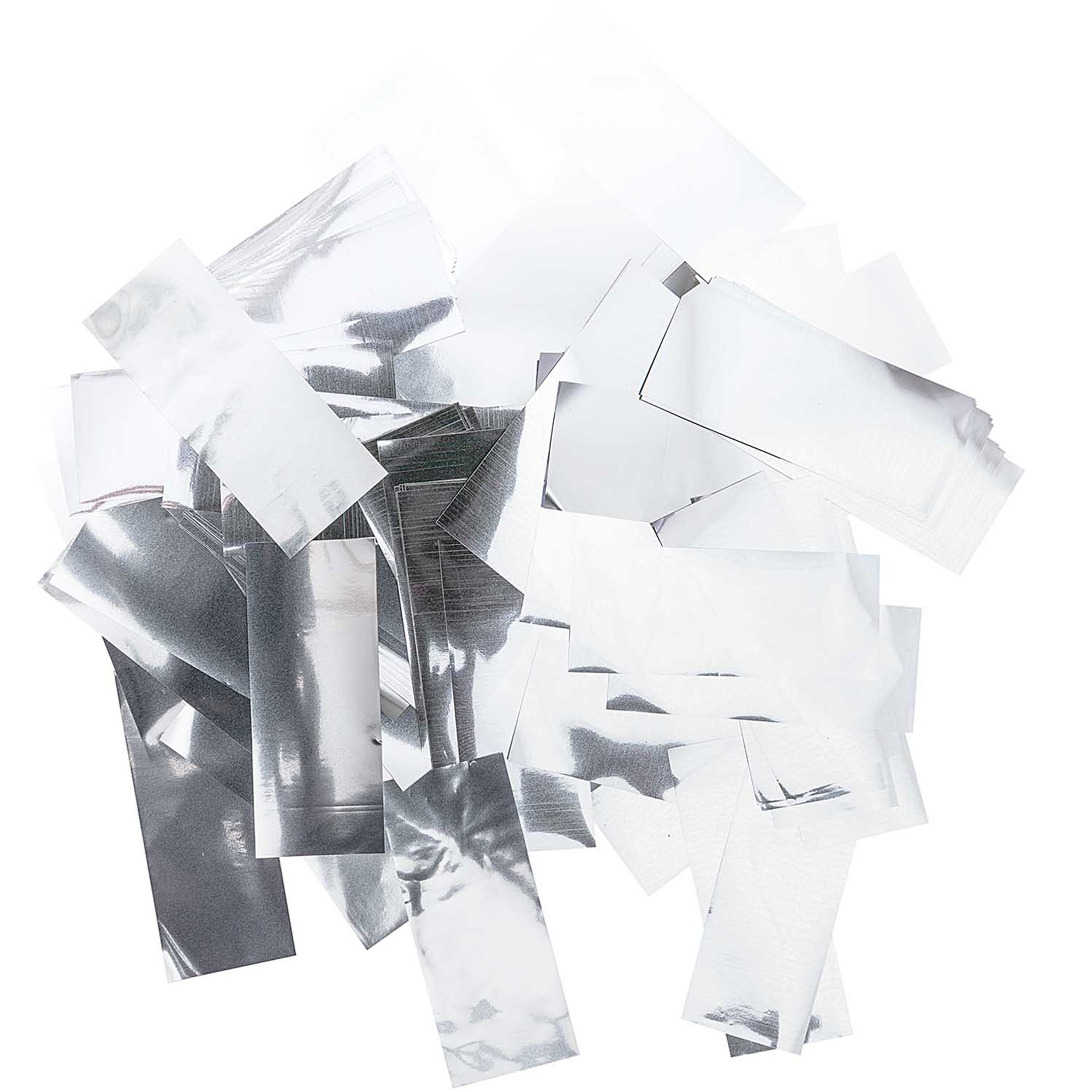 Flitter Streifen - Silber 50g Papier, Kunst