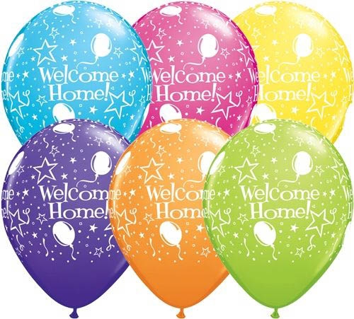 Qualatex Latexballon Welcome Home verschiedene Farben Ø 30cm