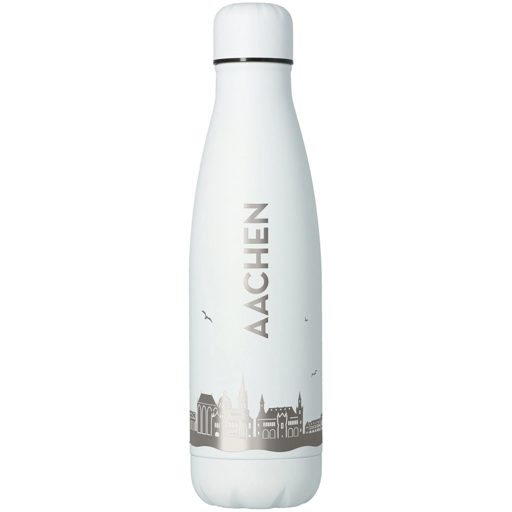 Goodtimes Trinkflasche Skyline Aachen Weiß 500ml