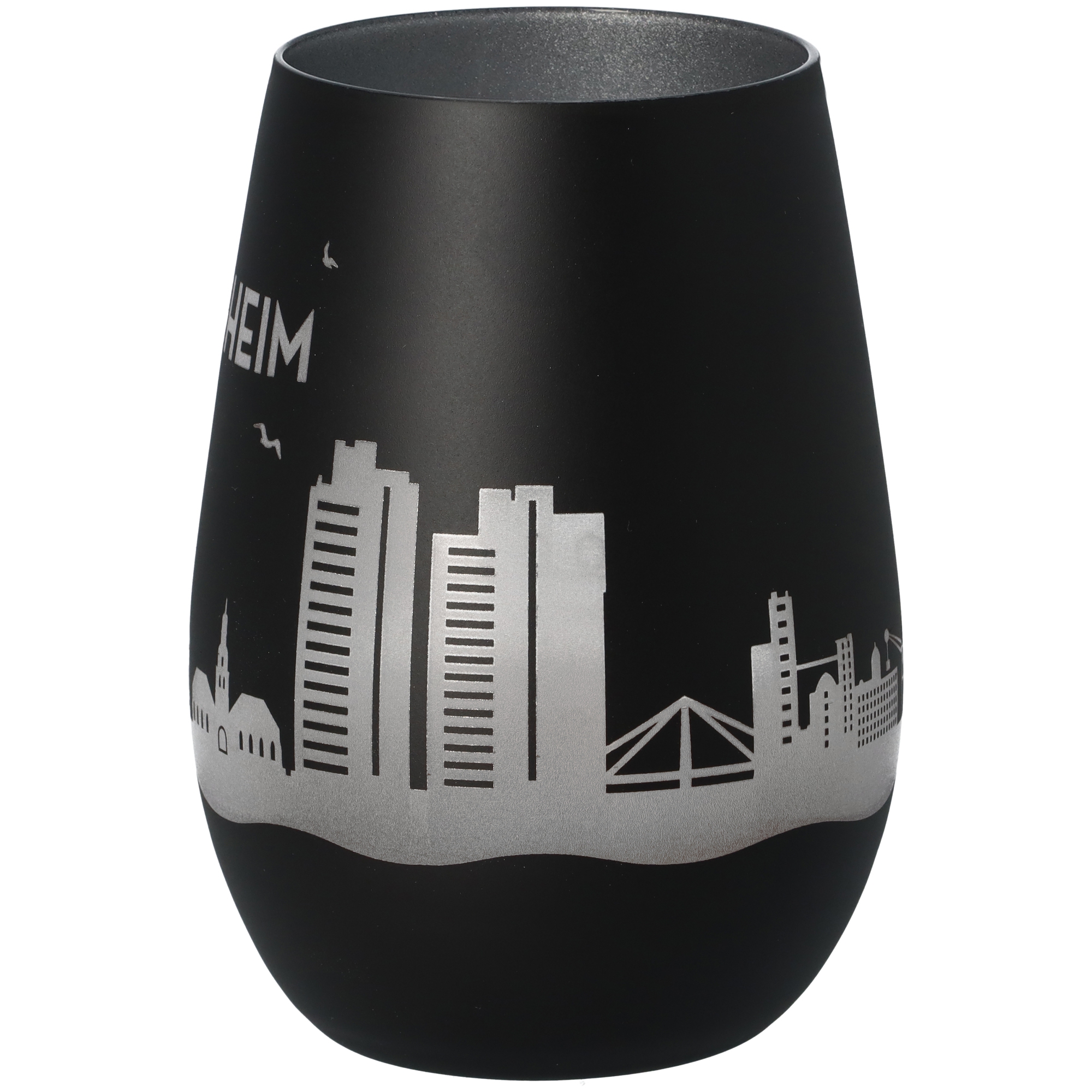 Windlicht Skyline Mannheim Schwarz/Silber Windlicht Skyline Mannheim Schwarz/Silber