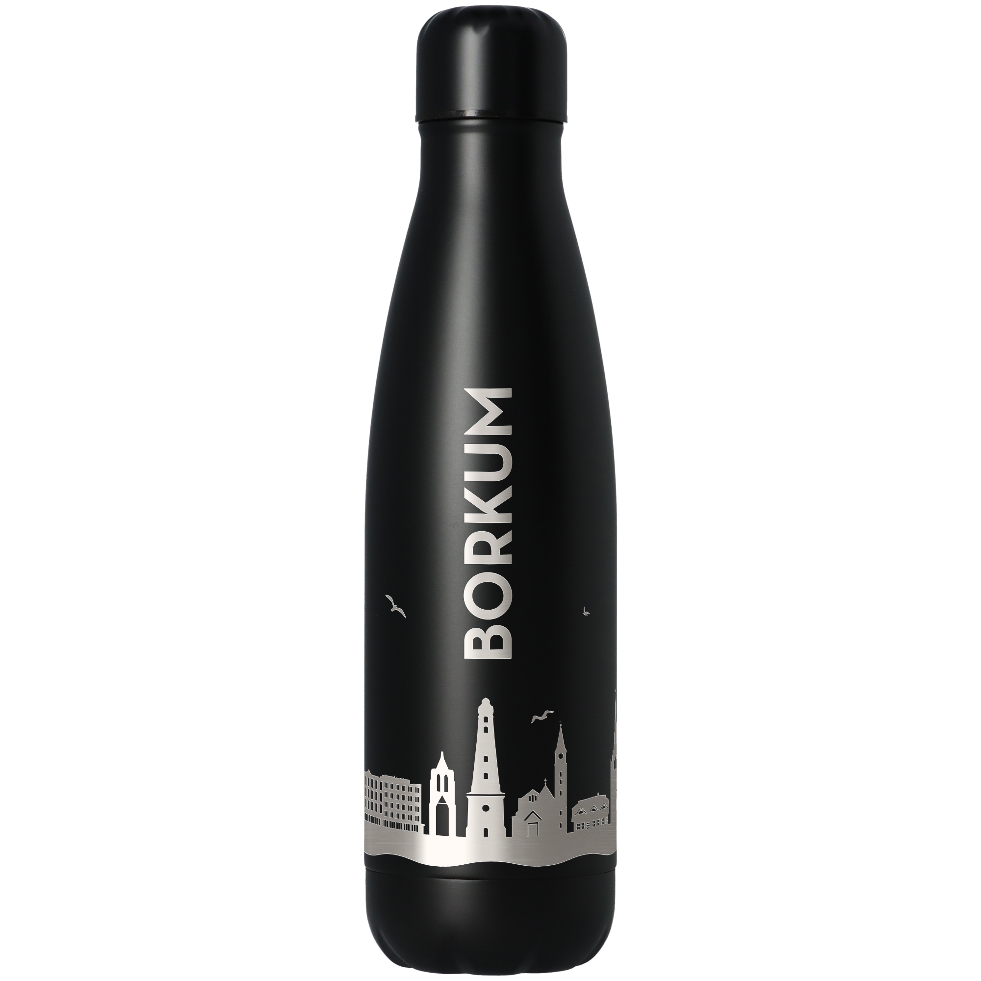 101fd9f10c72533d073ea7653e62083124232210 Trinkflasche Skyline Borkum Schwarz 500ml