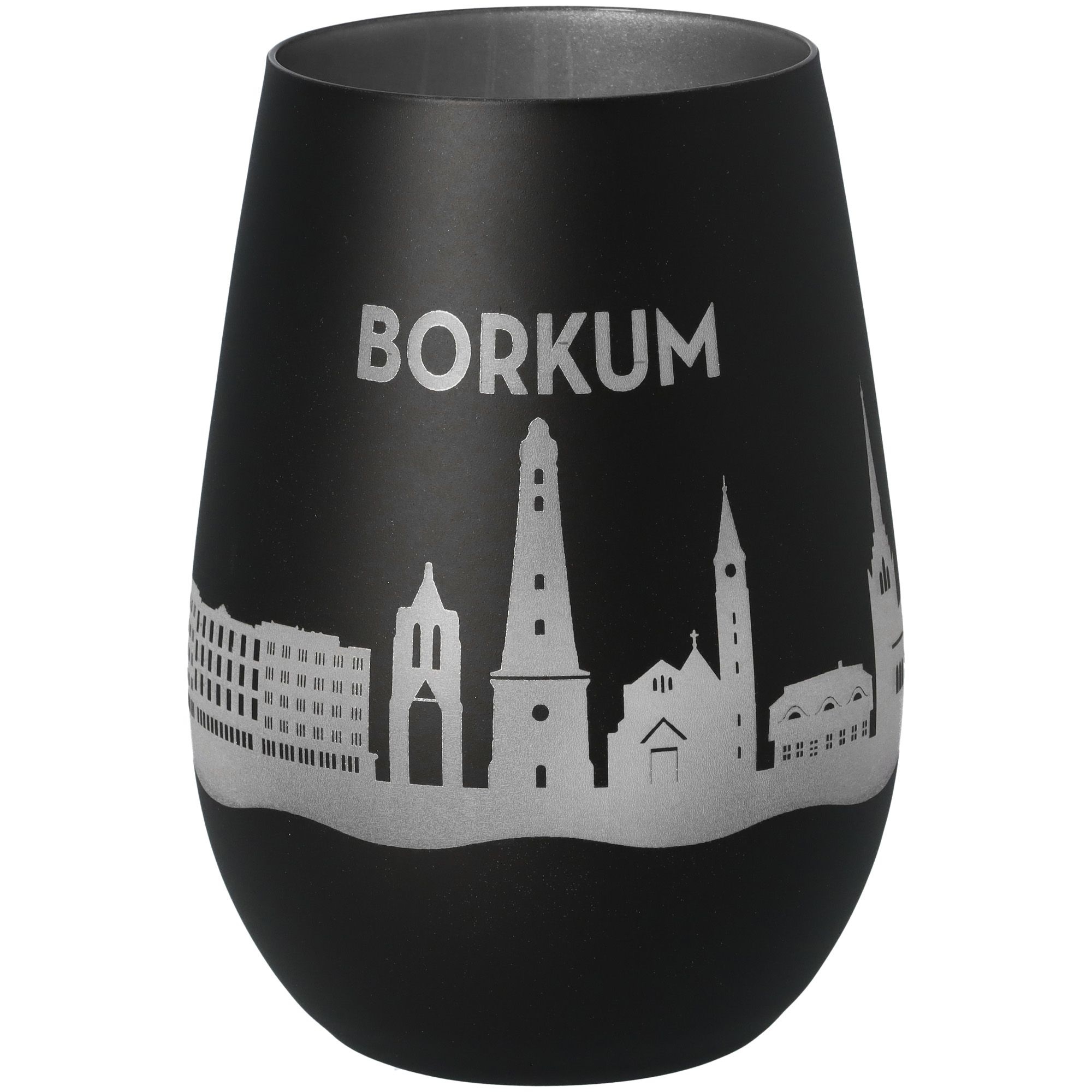 Windlicht Skyline Borkum Schwarz/Silber Windlicht Skyline Borkum Schwarz/Silber