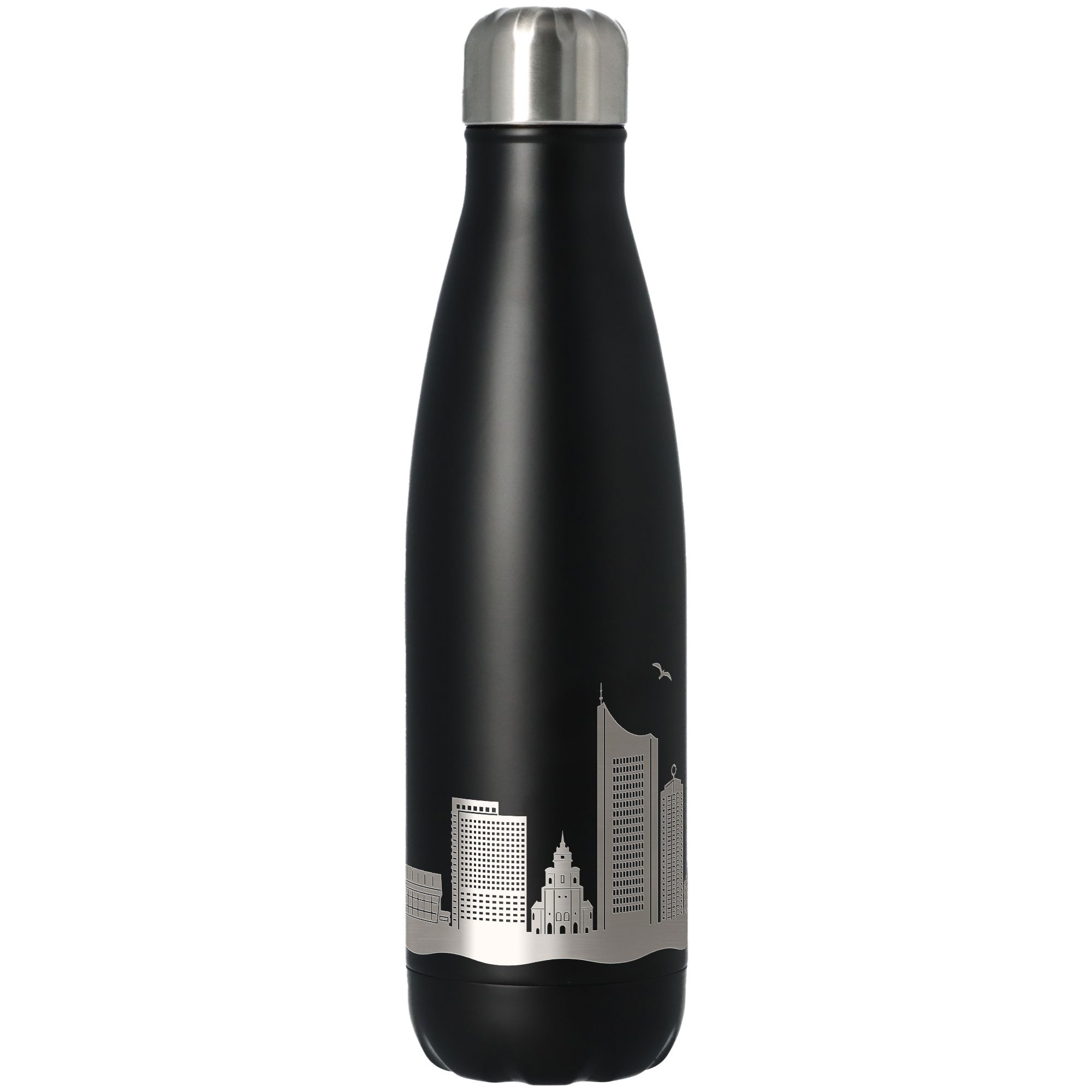 Trinkflasche Skyline London Schwarz 500ml
