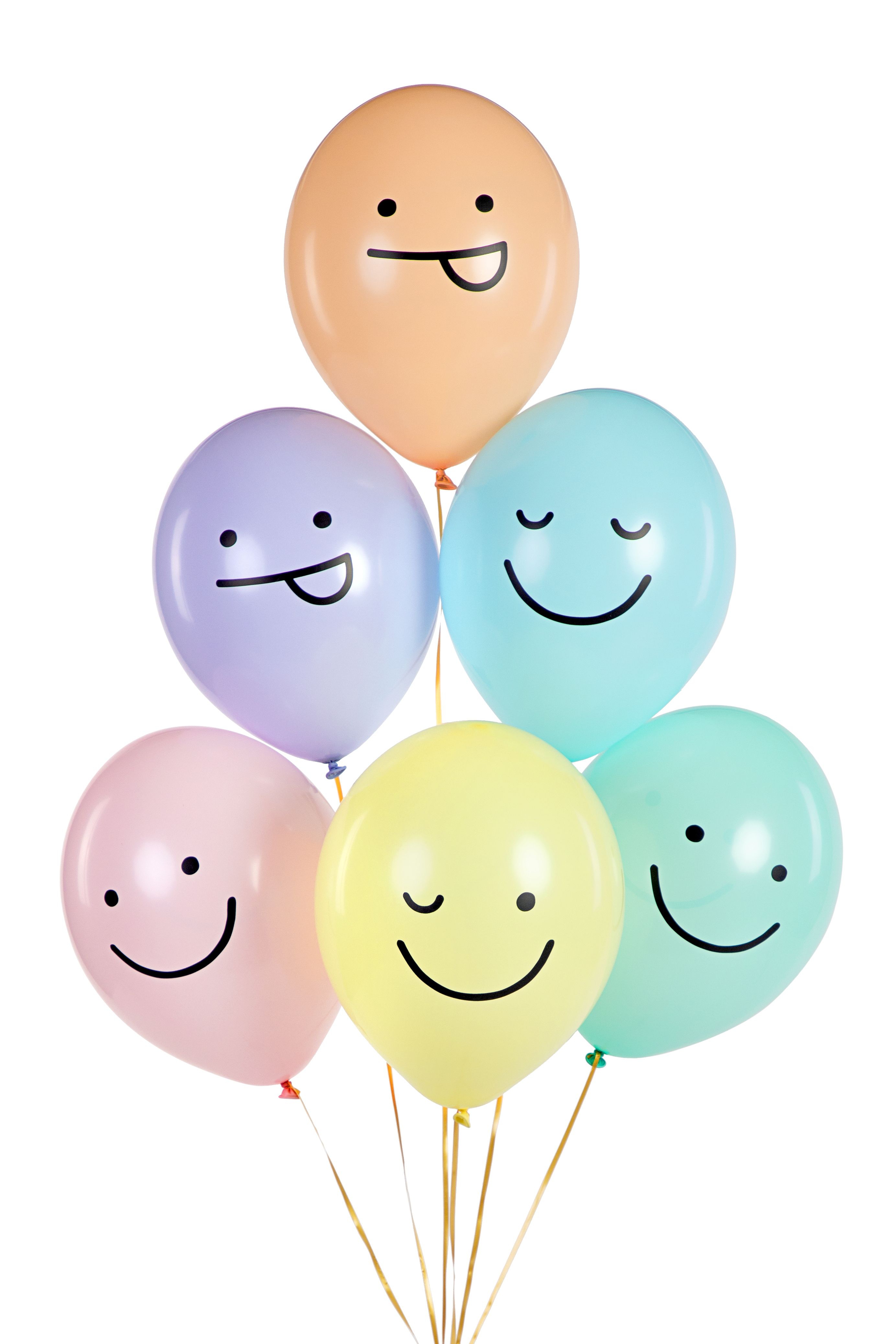 6 Latexballons im Set "Smileys"