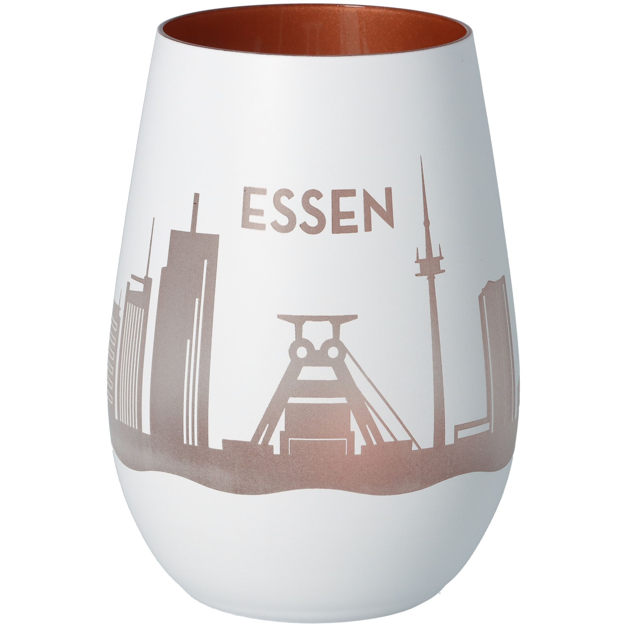 Windlicht Skyline Essen Weiß/Bronze Windlicht Skyline Essen Weiß/Bronze