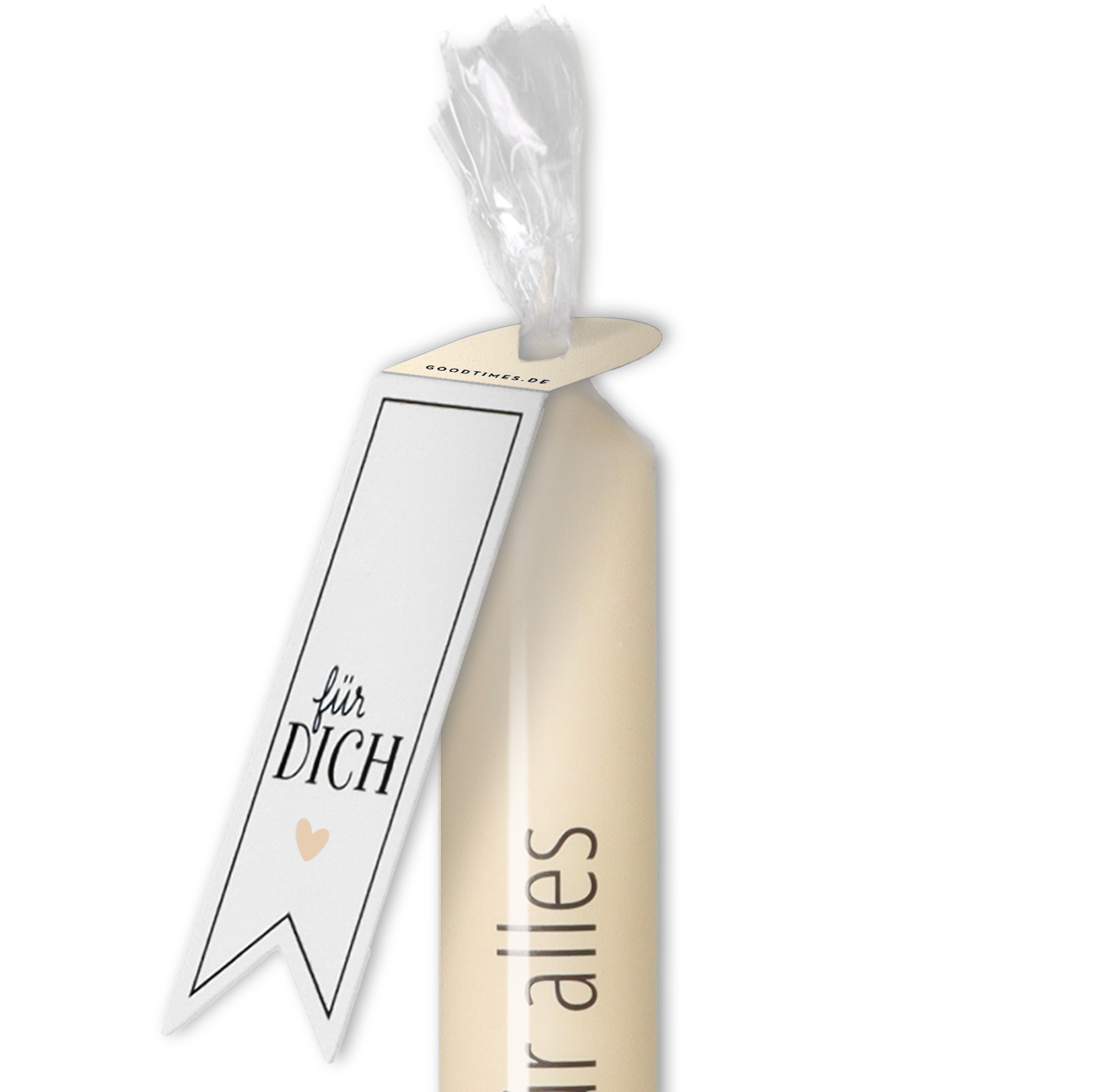 Stabkerze Creme "Danke für alles" Stabkerze Creme "Danke für alles"