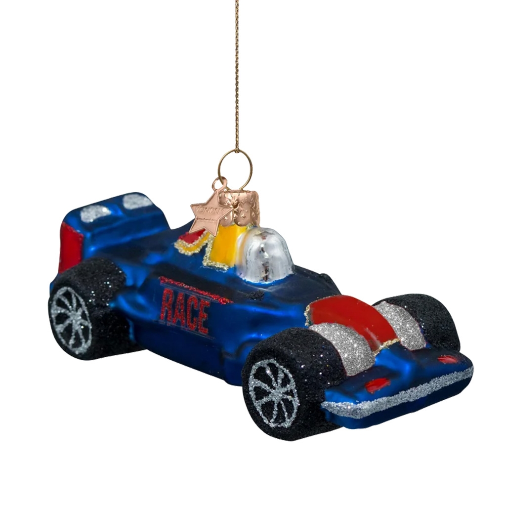 Autoanhänger, Rennwagen, Glitzer, Blau, Miniatur