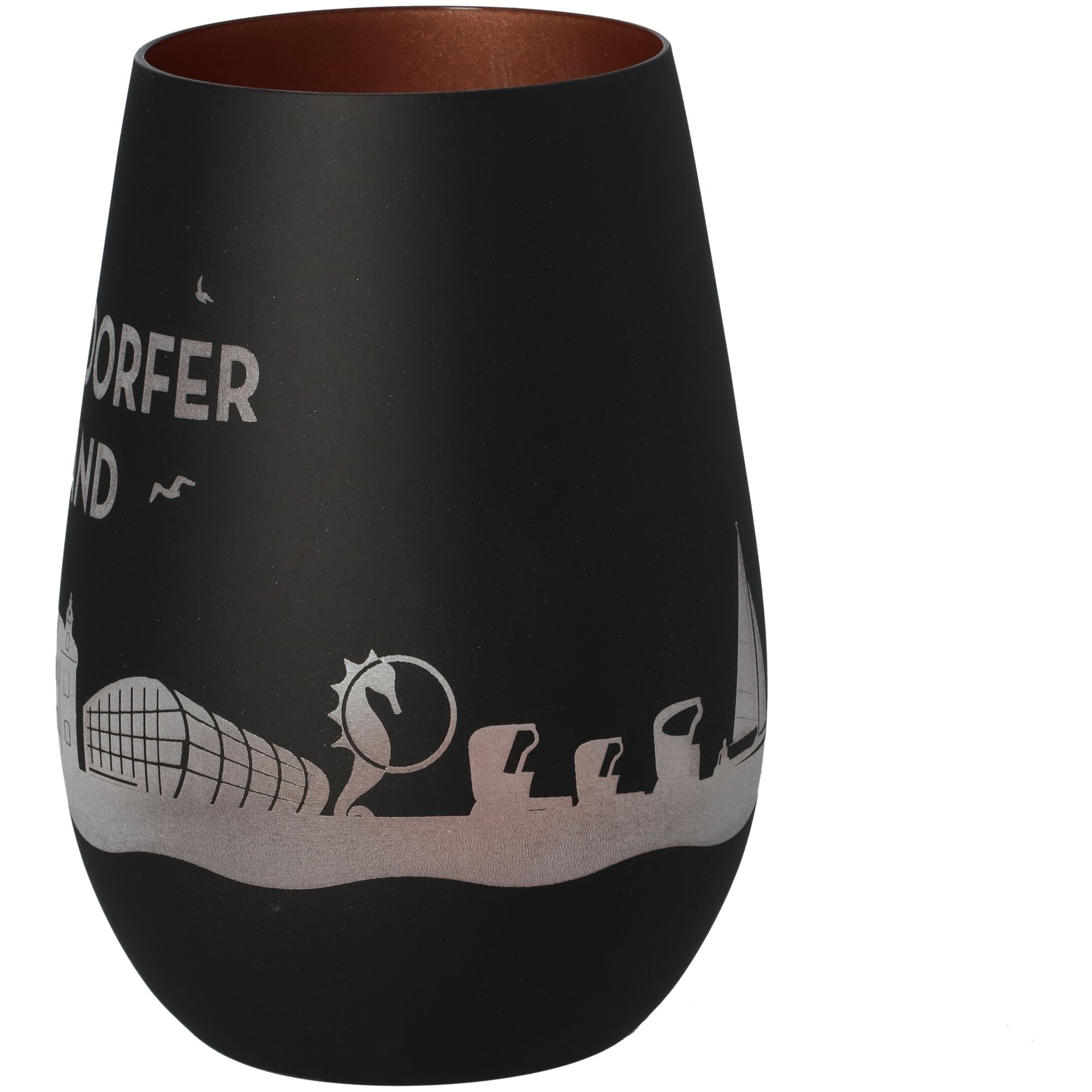 Windlicht Skyline Timmendorfer Strand Schwarz/Bronze Windlicht Skyline Timmendorfer Strand Schwarz/Bronze