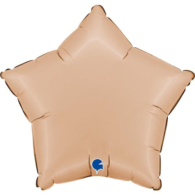 Folienballon Stern Satin Nude 45cm Kissen, Dekoration für Zuhause, Kopfkissen, Handtasche, Aufblasbar