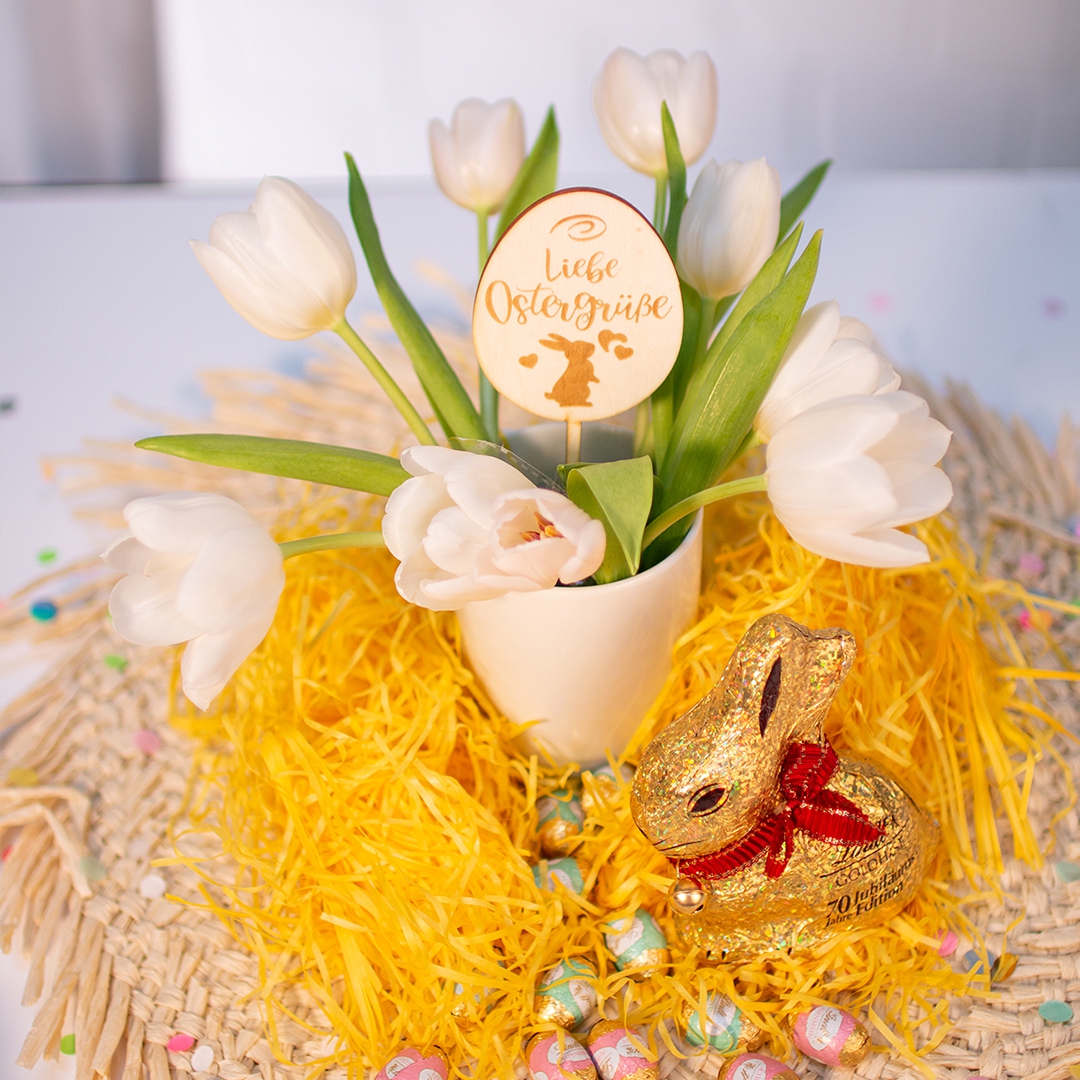 Blumenstecker "Liebe Ostergrüße" Blumenstecker "Liebe Ostergrüße"
