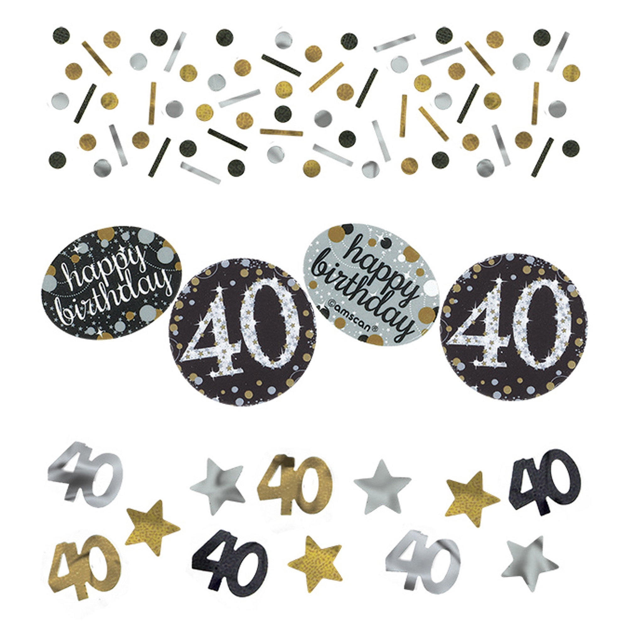 Sparkling Celebration Silber & Gold 40. Geburtstag Konfetti 34g Sparkling Celebration Silber & Gold 40. Geburtstag Konfetti 34g