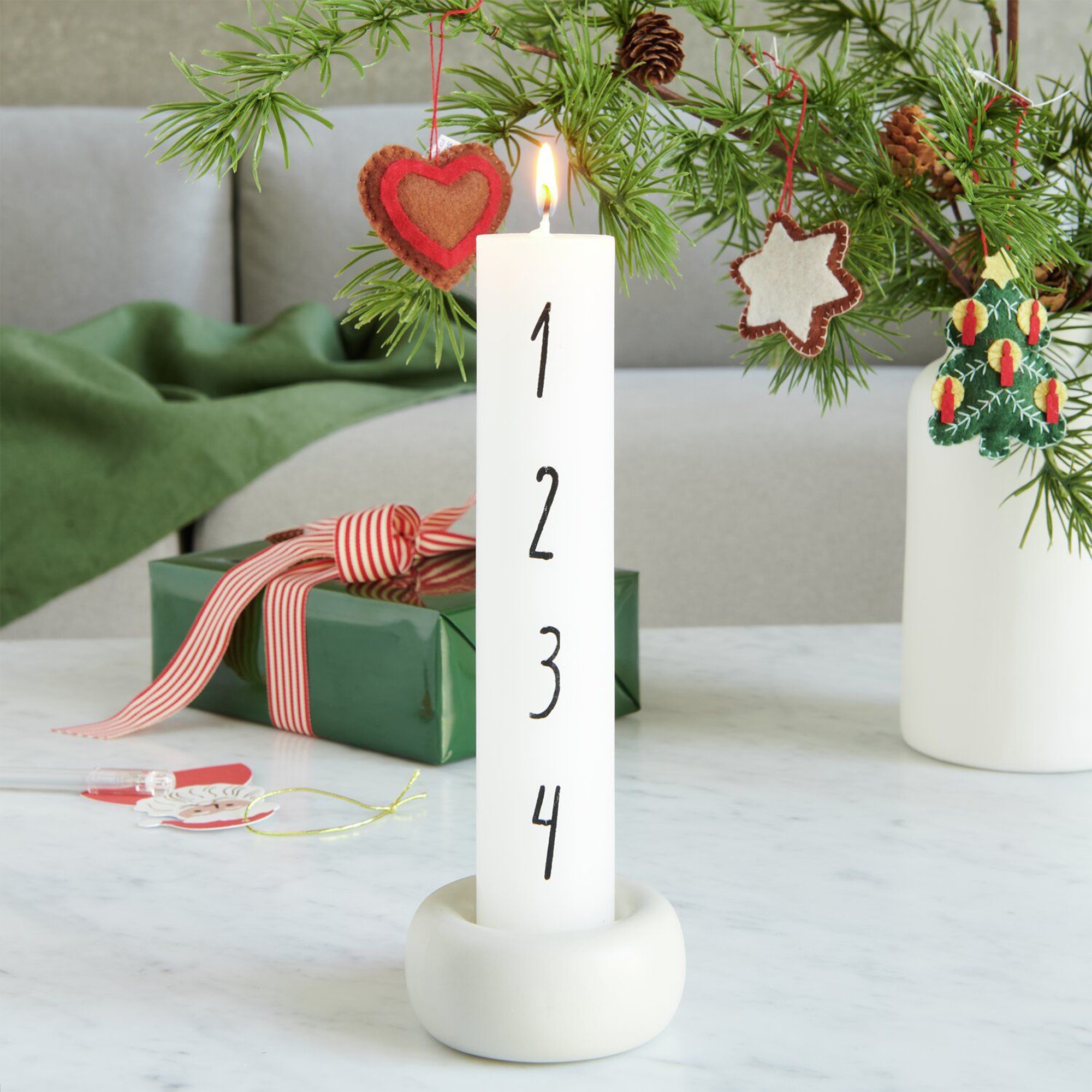 Adventskerze 1-4, 20 cm