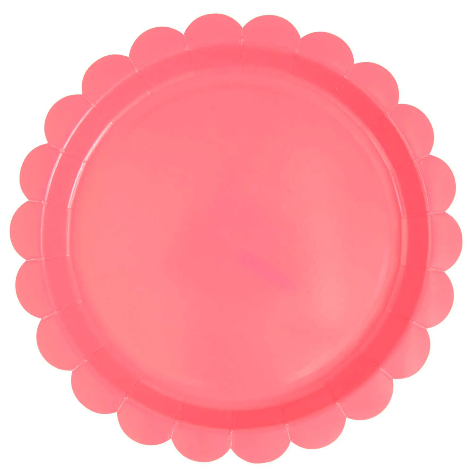 8 Pappteller Neon Pink 23 cm