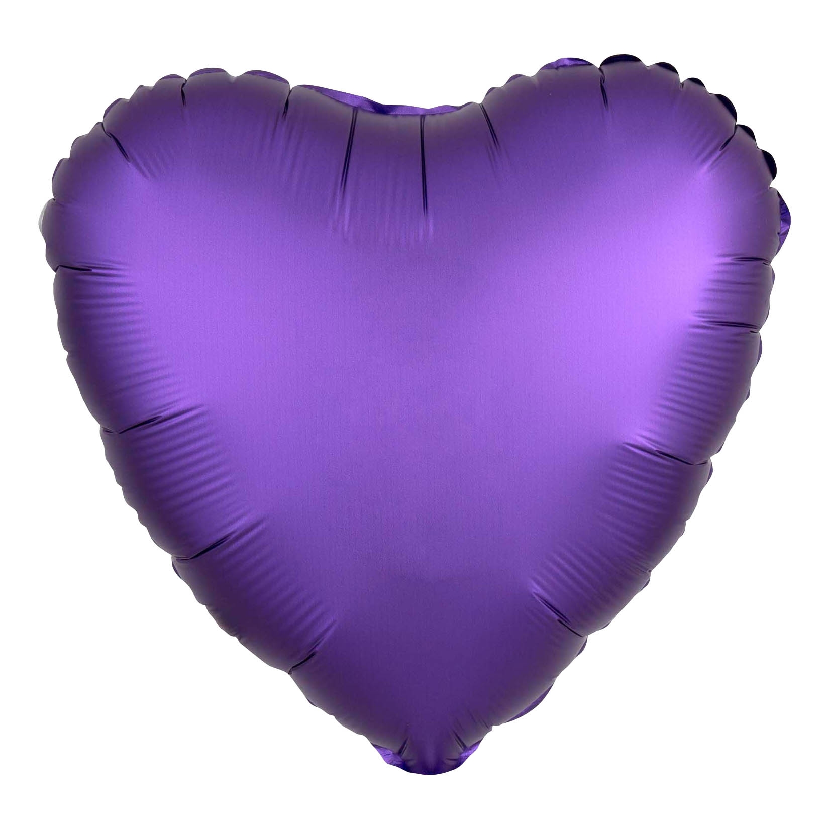 Folienballon Herz Satin Royal Violett 45cm