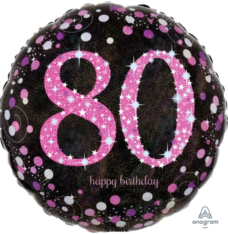 Folienballon Pink Celebration "80" 43cm