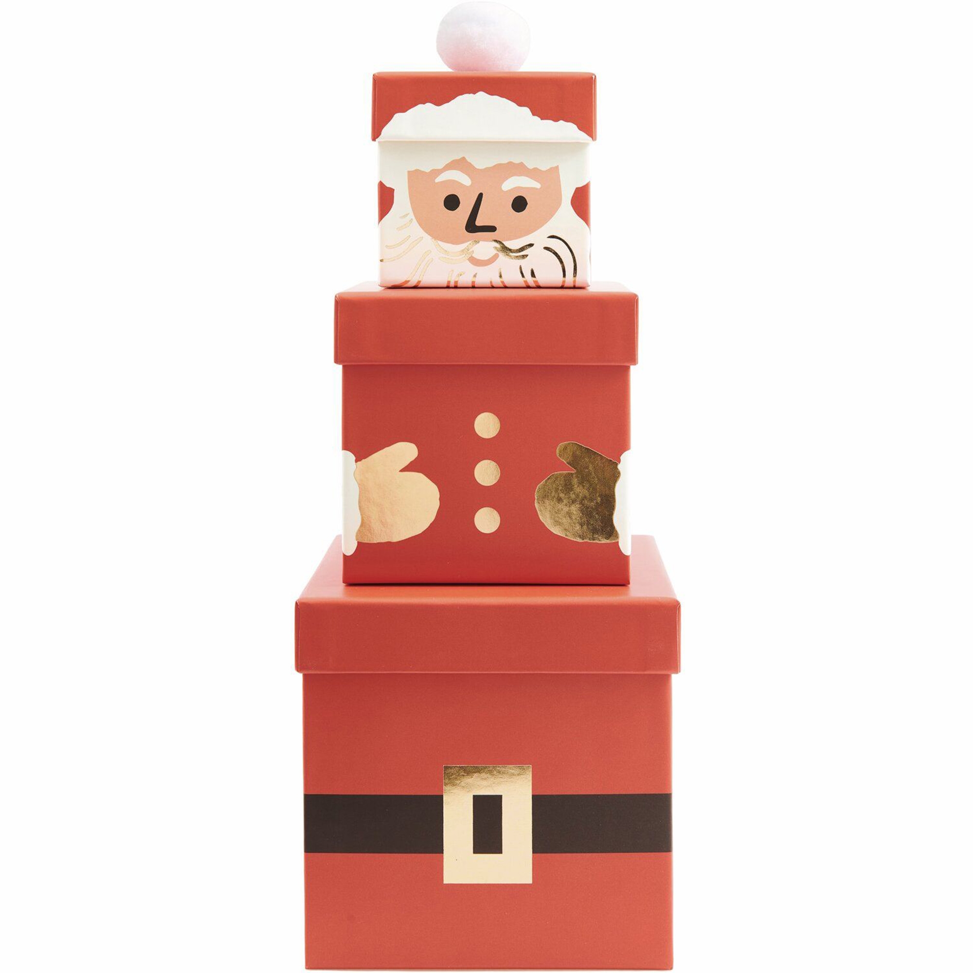 Geschenkboxen Set Weihnachtsmann 4-Teilig Geschenkboxen Set Weihnachtsmann 4-Teilig