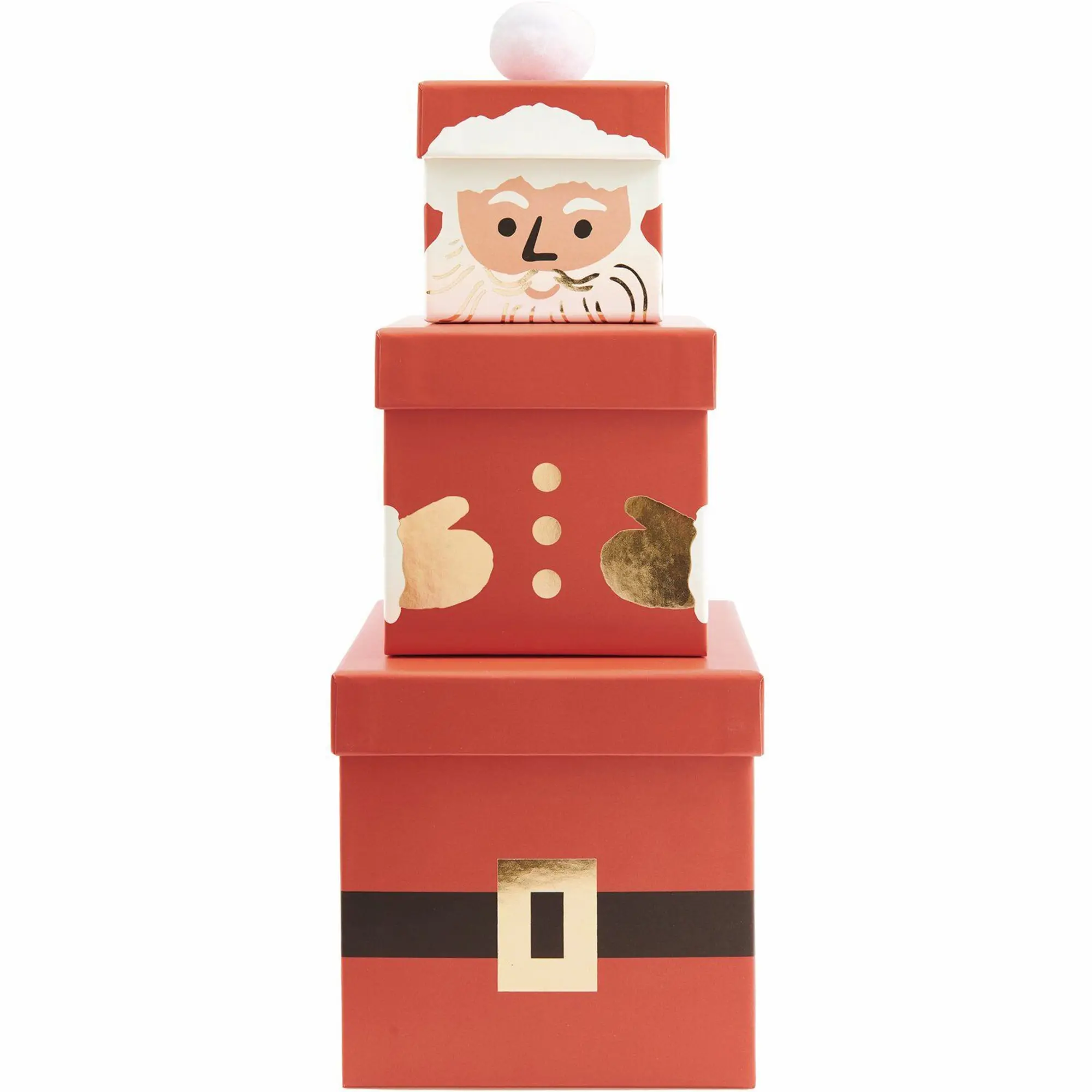 Geschenkboxen Set Weihnachtsmann 4-Teilig