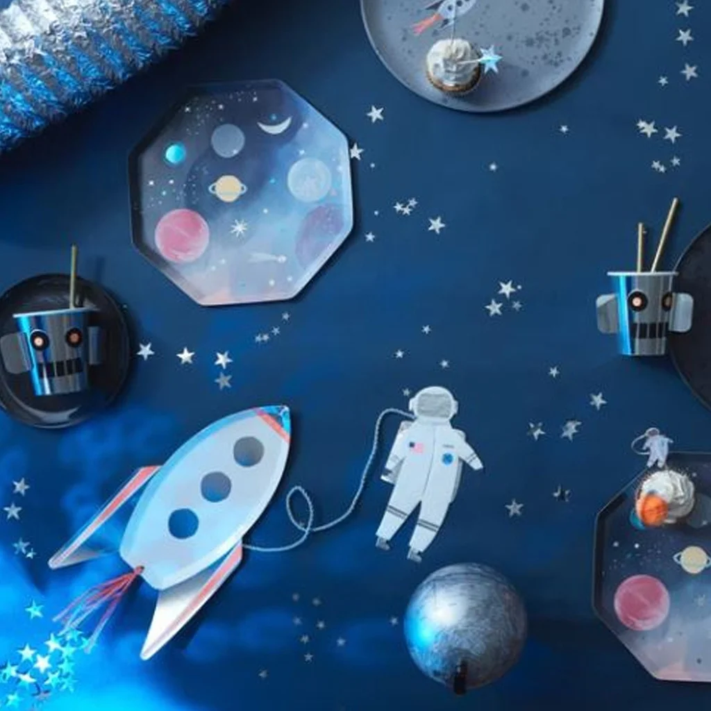 Space, Rocket, Astronaut, Planet, Stars