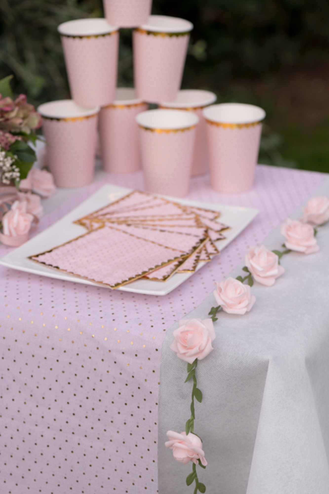 20 Cocktailservietten Rosa / Gold 20 Cocktailservietten Rosa / Gold