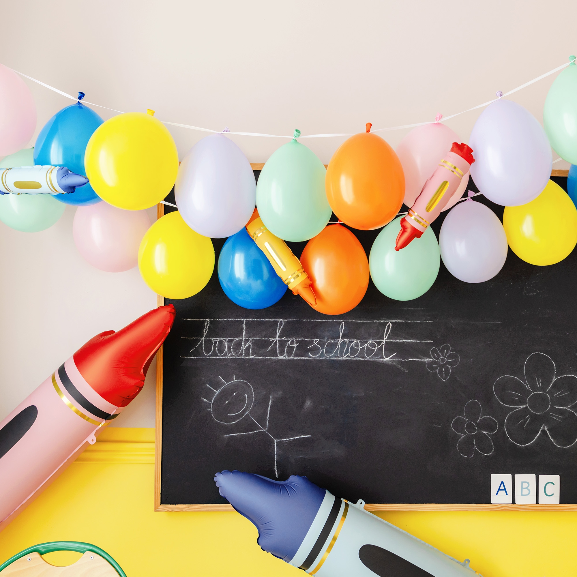 Ballongirlande 3in1, Bunt Ballongirlande 3in1, Bunt