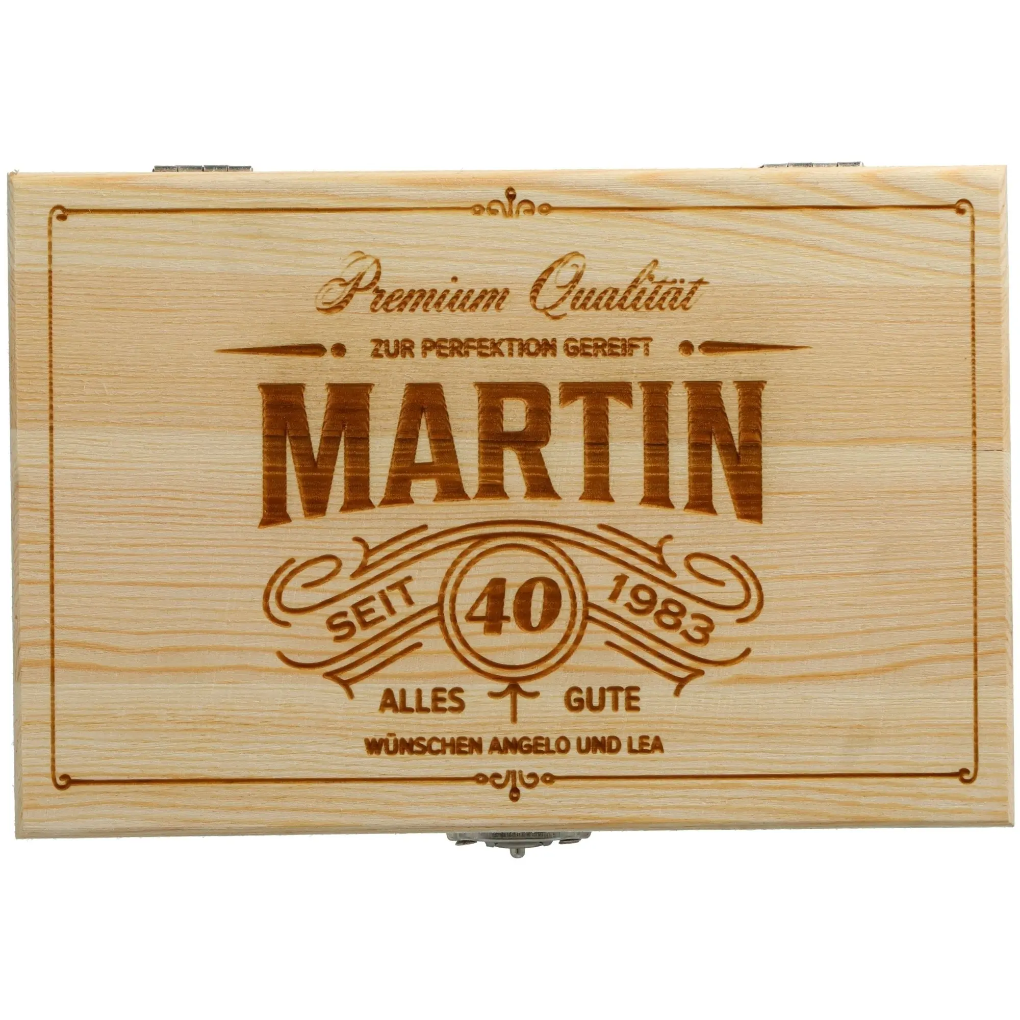 Holzbox, Holzbrieftasche, Marthin, Personalisierte Box, Gravur