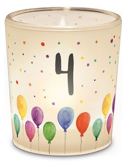 Teelichtglas "4" Teelichtglas "4"