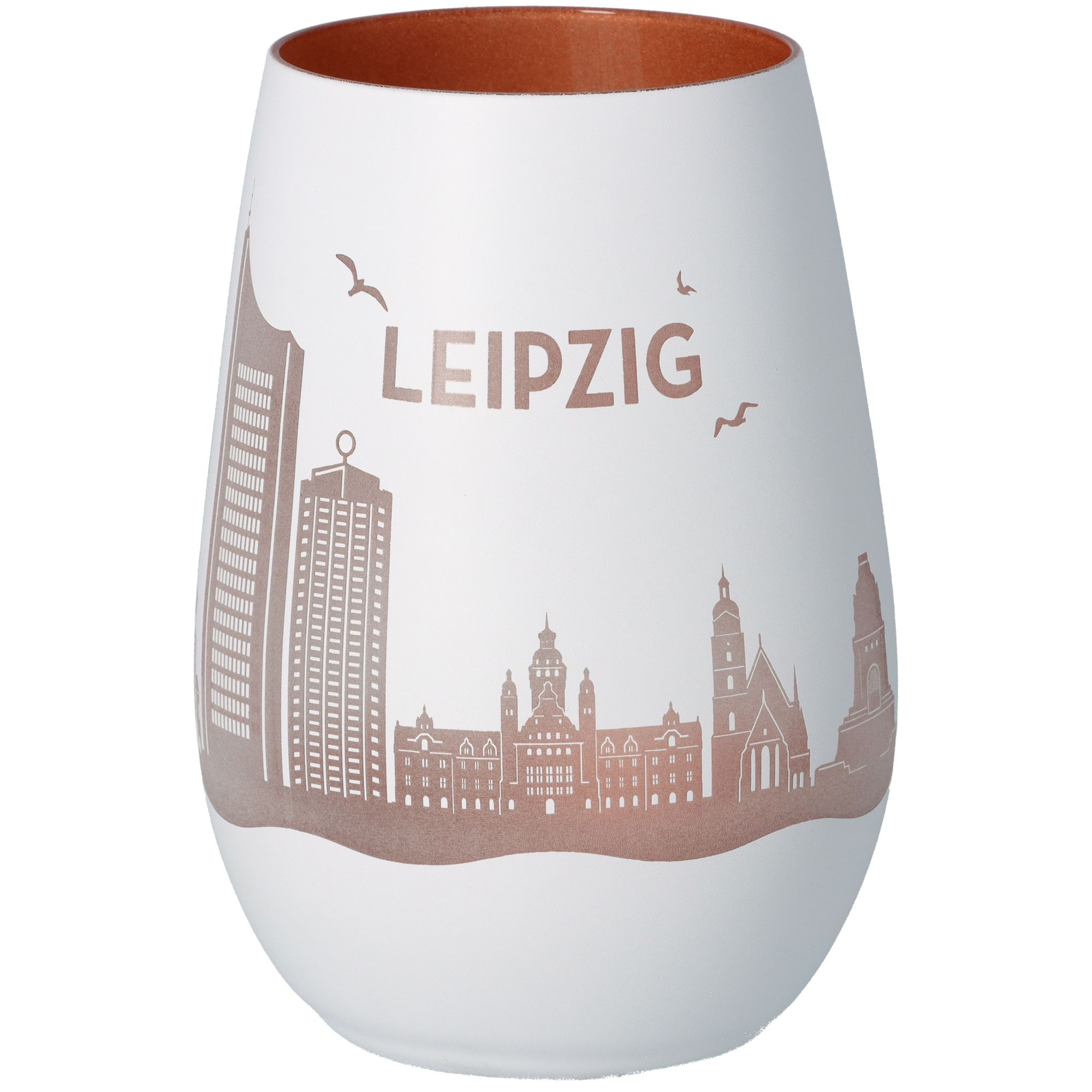 Windlicht Skyline Leipzig Weiß/Bronze Windlicht Skyline Leipzig Weiß/Bronze
