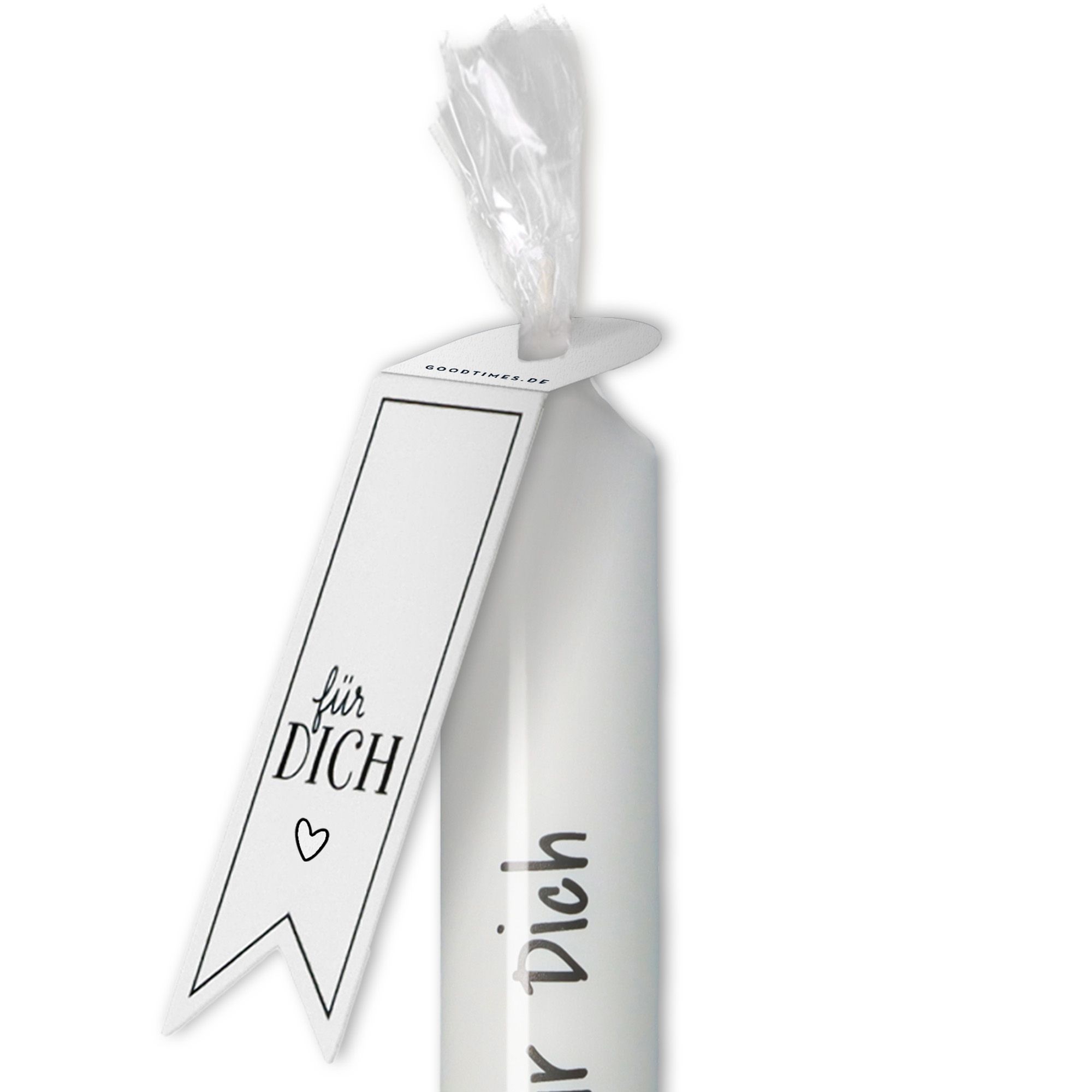 Stabkerze Weiß "Segenregen für dich" Stabkerze Weiß "Segenregen für dich"
