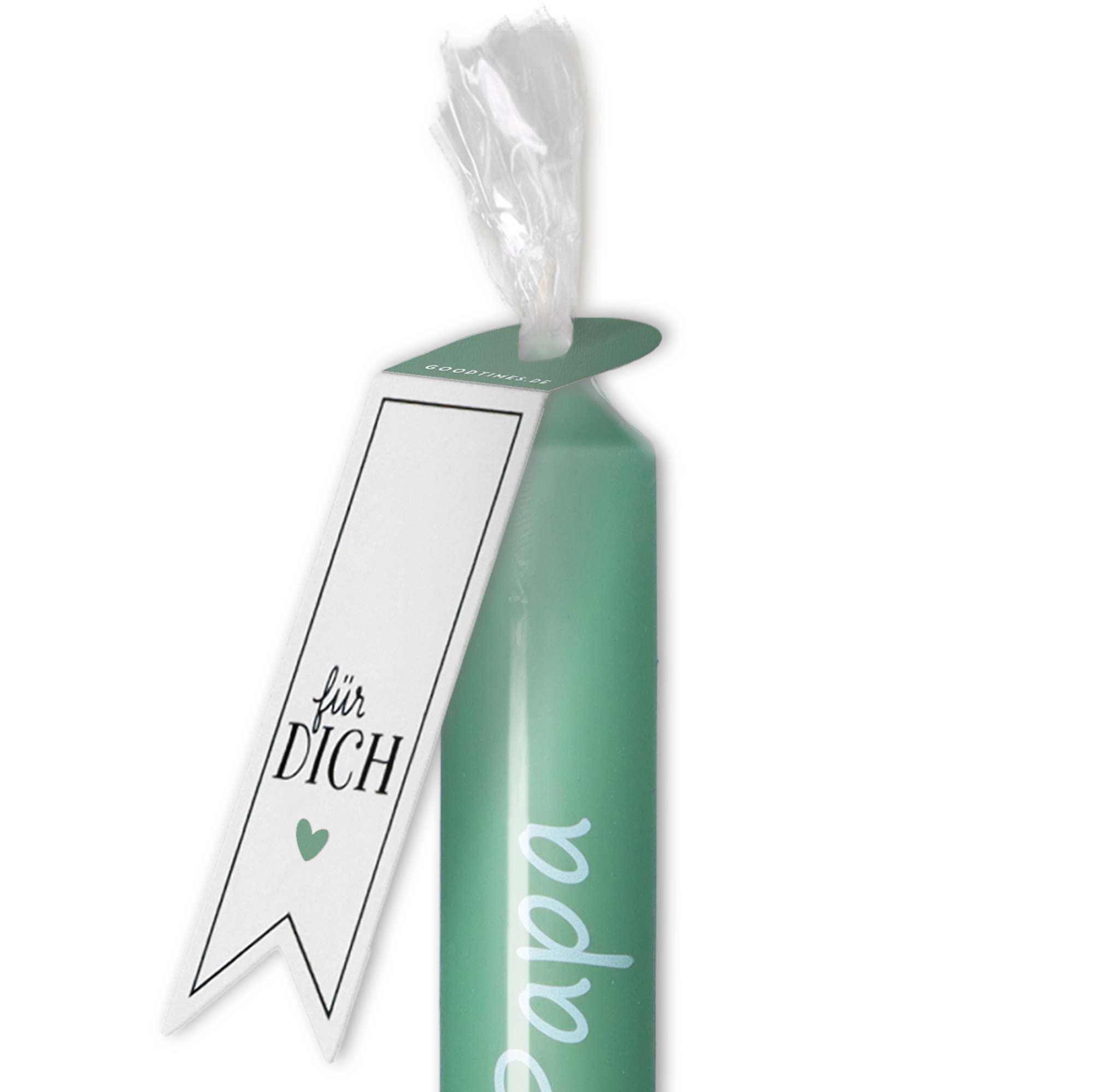 Stabkerze Smaragd "Lieblings Papa" Stabkerze Smaragd "Lieblings Papa"