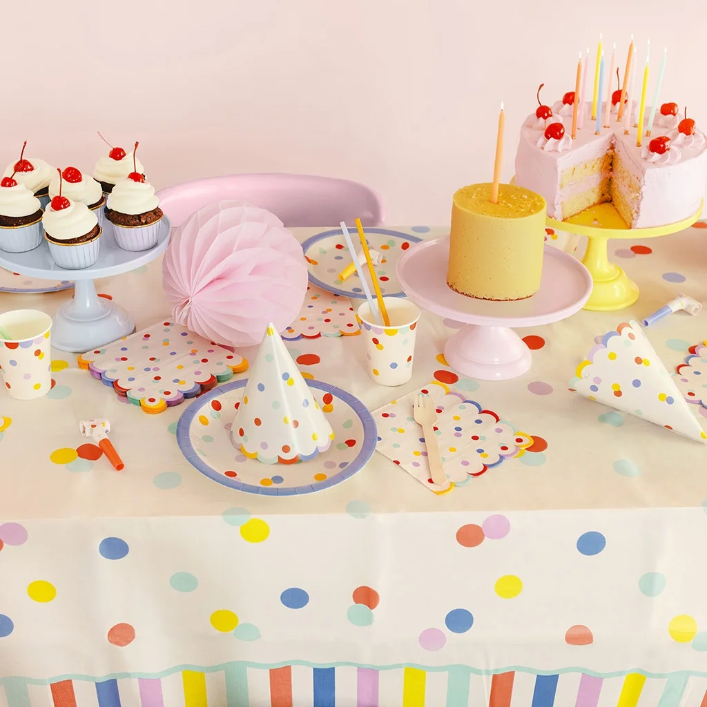 6 Partyhütchen "Konfetti"